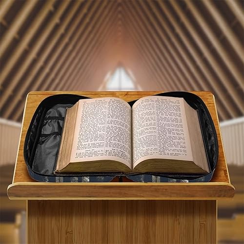 Miniatura 6 de Suobstales Fundas para Biblia de ciervos para mujeres y hombres, funda de la Biblia con bandera estadounidense de camuflaje, accesorios para la