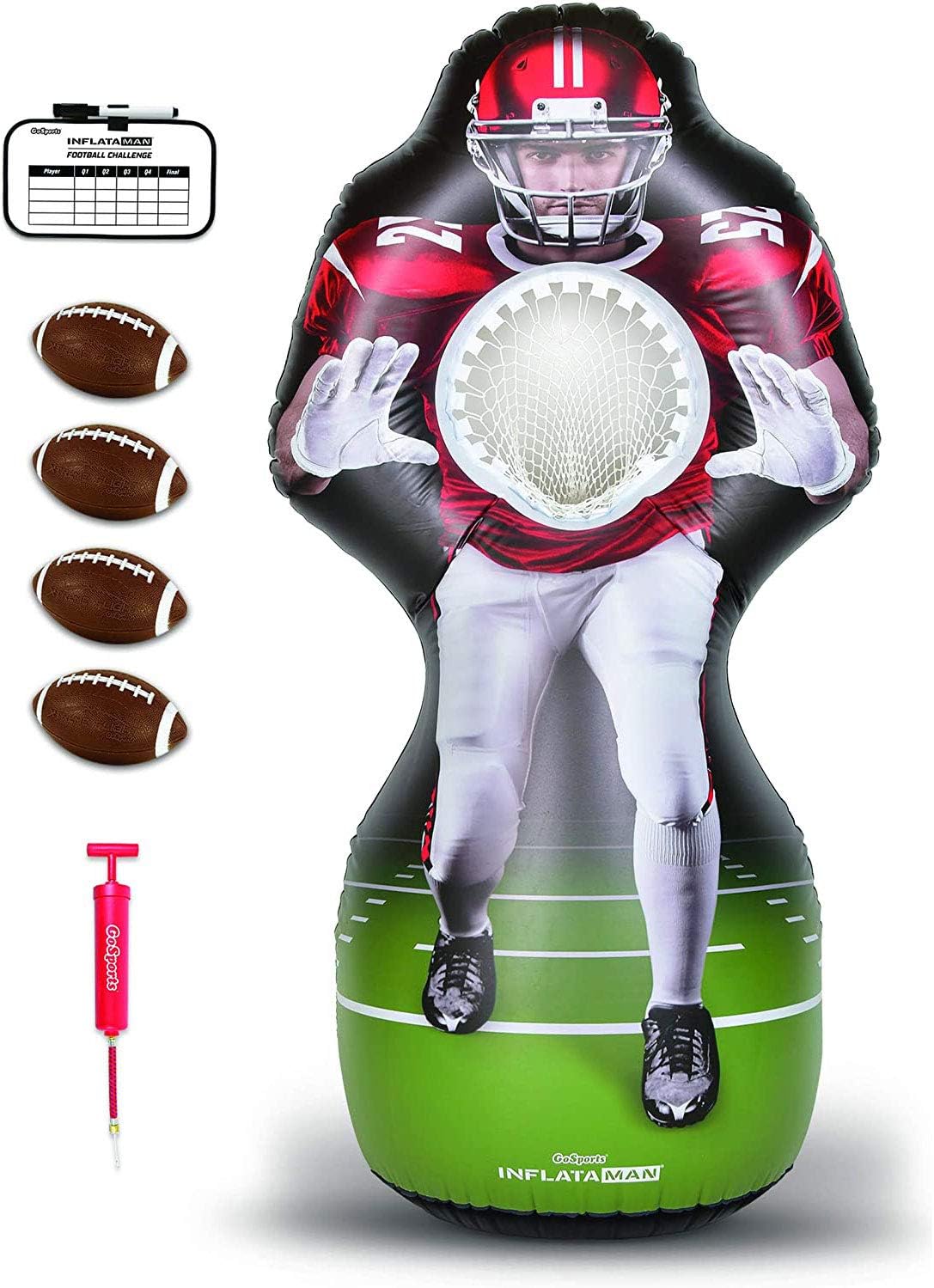 GoSports Inflataman Football Challenge – Inflatable Receiver Touchdown Toss Game