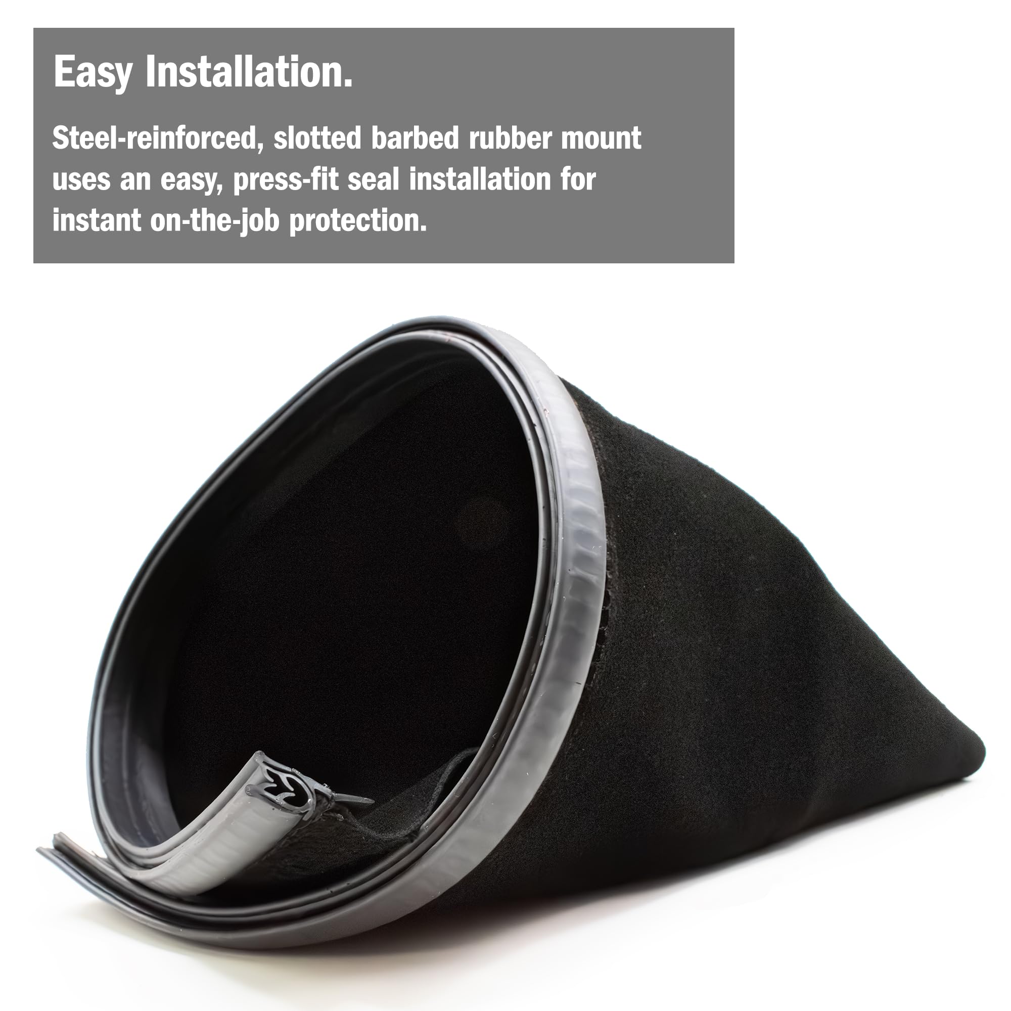 Koike - Protector de cuello para casco de soldadura de piel, sello a presión, diseño largo, corte a medida