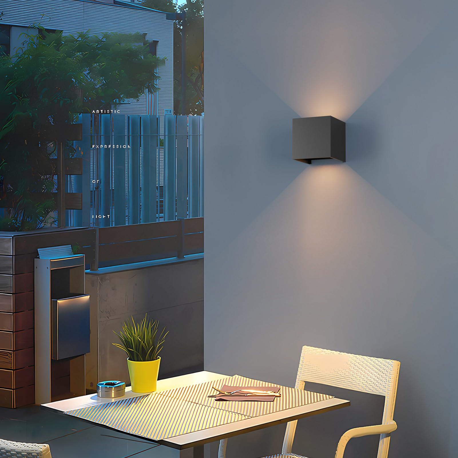 K-Bright LED Buitenwandlamp – 7W, 3000K Warm Wit, IP65 Waterdicht, Instelbare Stralingshoek – Antraciet, Voor Binnen En Buiten 2 miniatura