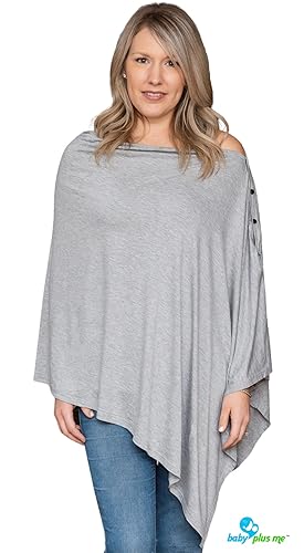 Funda de lactancia para lactancia materna - Multiuso - Manta de lactancia - Estilo poncho con botones - Toldo elástico para asiento de automóvil