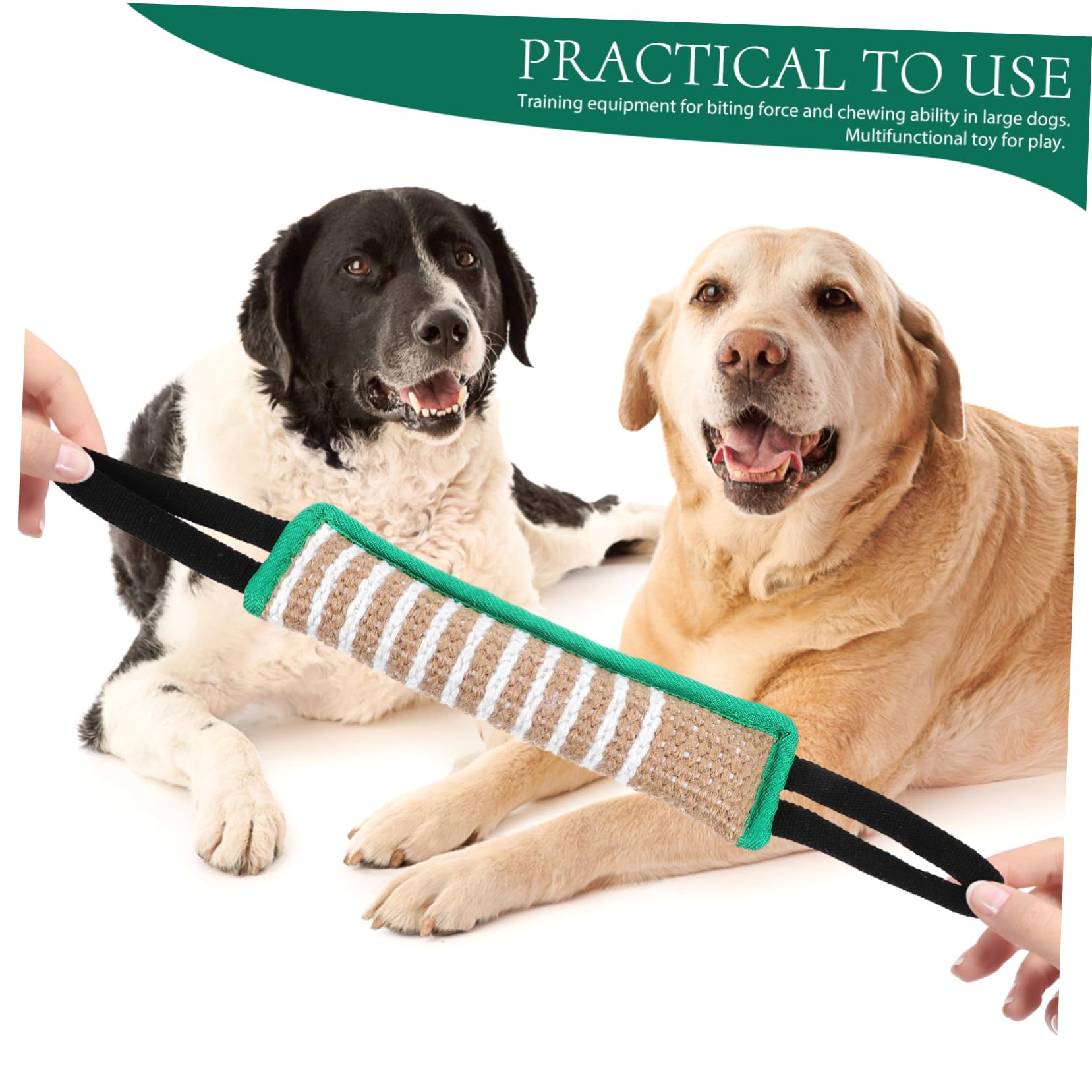 Yardwe 3stücke Jute Beißkissen Für Hunde Robustes Interaktives Spielzeug Für Welpen Bissfestes Spielzeug Zur Beschäftigung Für Tauziehen Und Training Langlebiges Hundezubehör