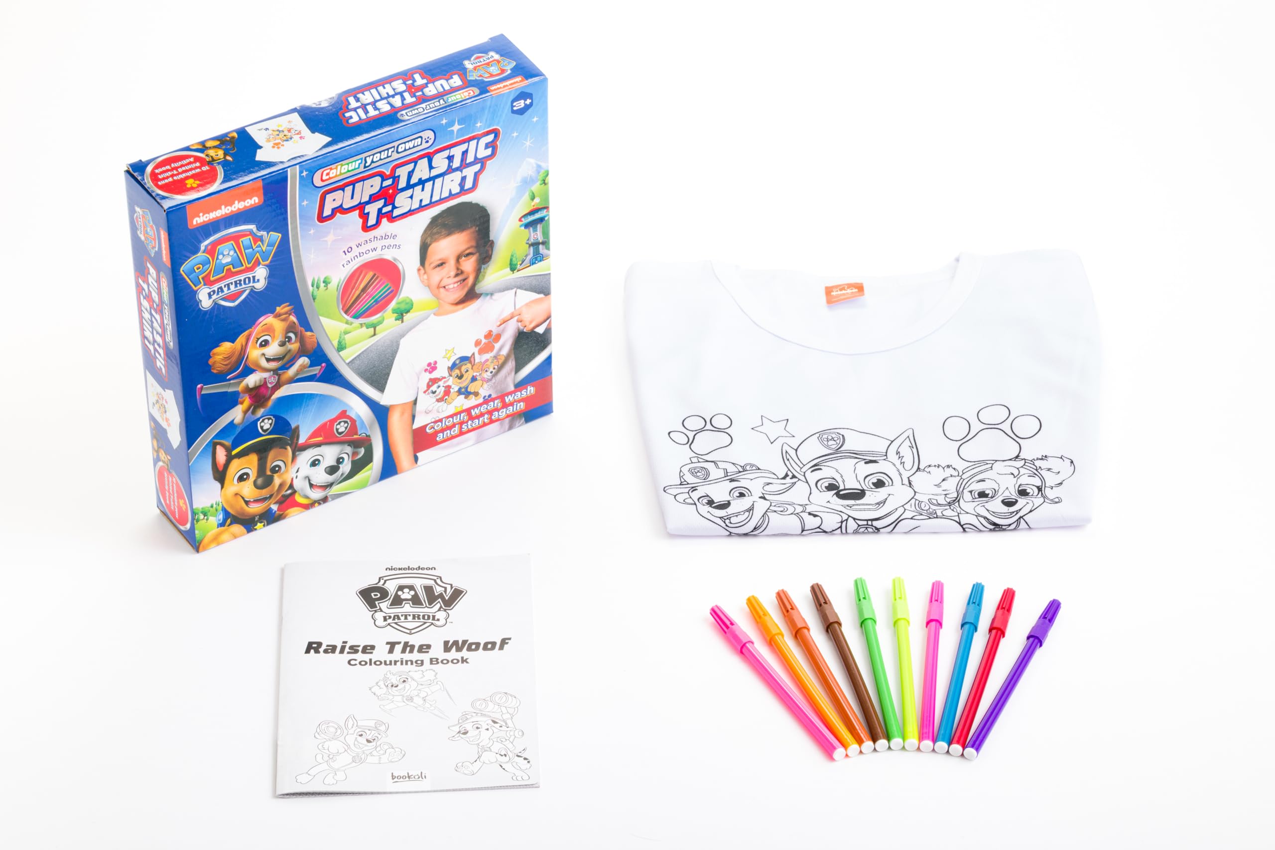 Bookoli, Colour Your Own PAW Patrol T-Shirt Kit, Reusable Art and Craft Activity for Children 3-5 Years, Gifts for Boys - Image 2