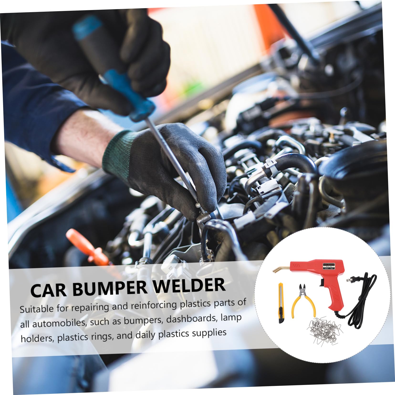 OSALADI Auto Body Repair Tool Bumper Repair Machine Set Car Hot Stapler Plastic Hot Stapler Easy Operation Handle