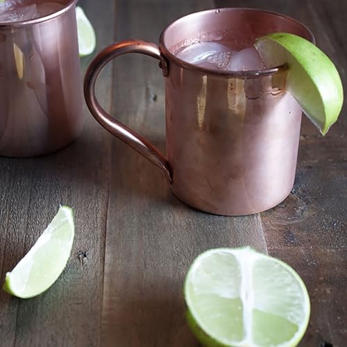 Miniatura 2 de Solid Copper, Tazas de Cobre para tragos Moscow Mule, 16 y 22 onzas, Cobre Puro 100 %, Tazas para Moscow Mule Auténticas, Anaranjado