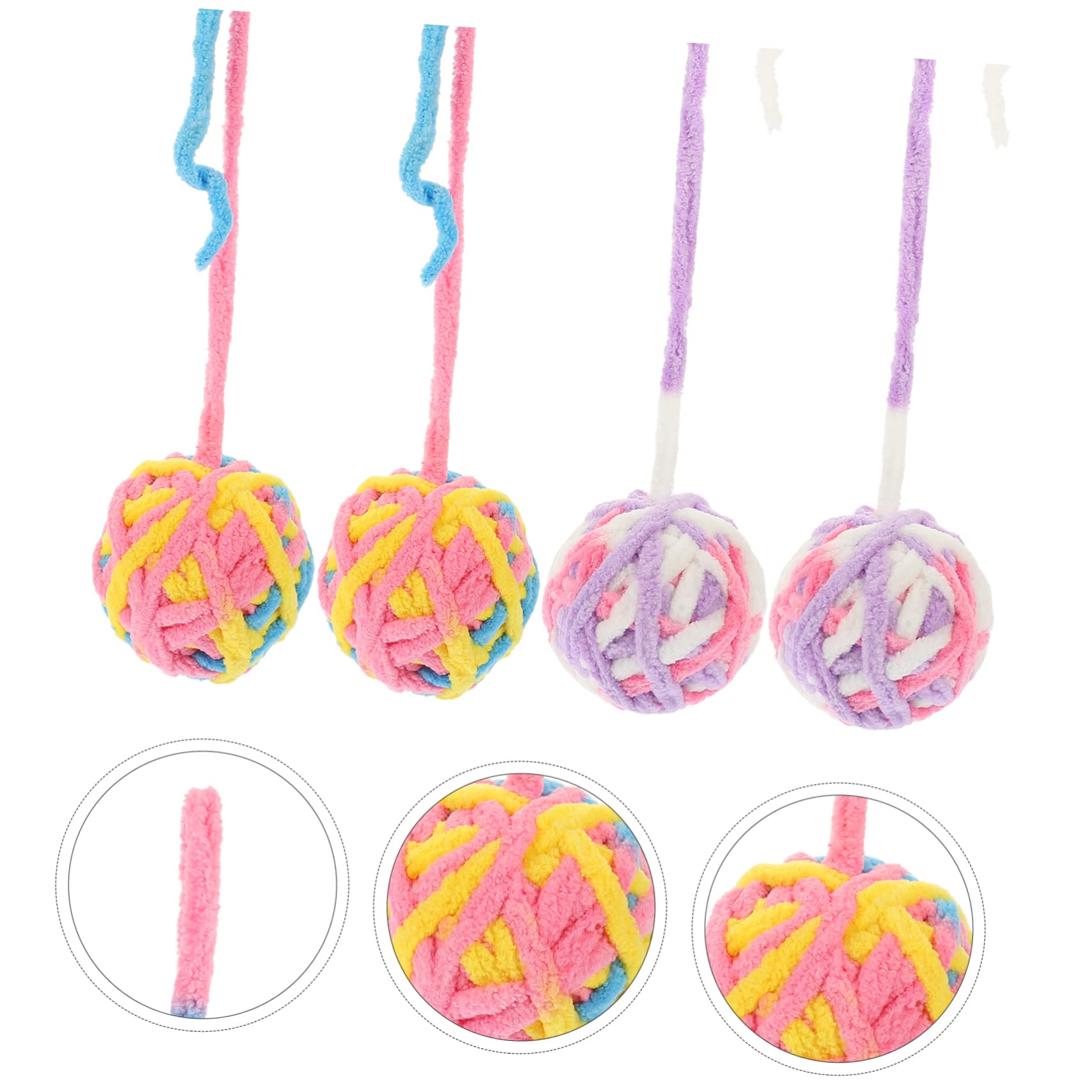 minkissy 20pièces Jouet Griffoir pour Chat Balles Colorées avec Clochettes pour Intérieur Accessoires Ludiques pour Kittens