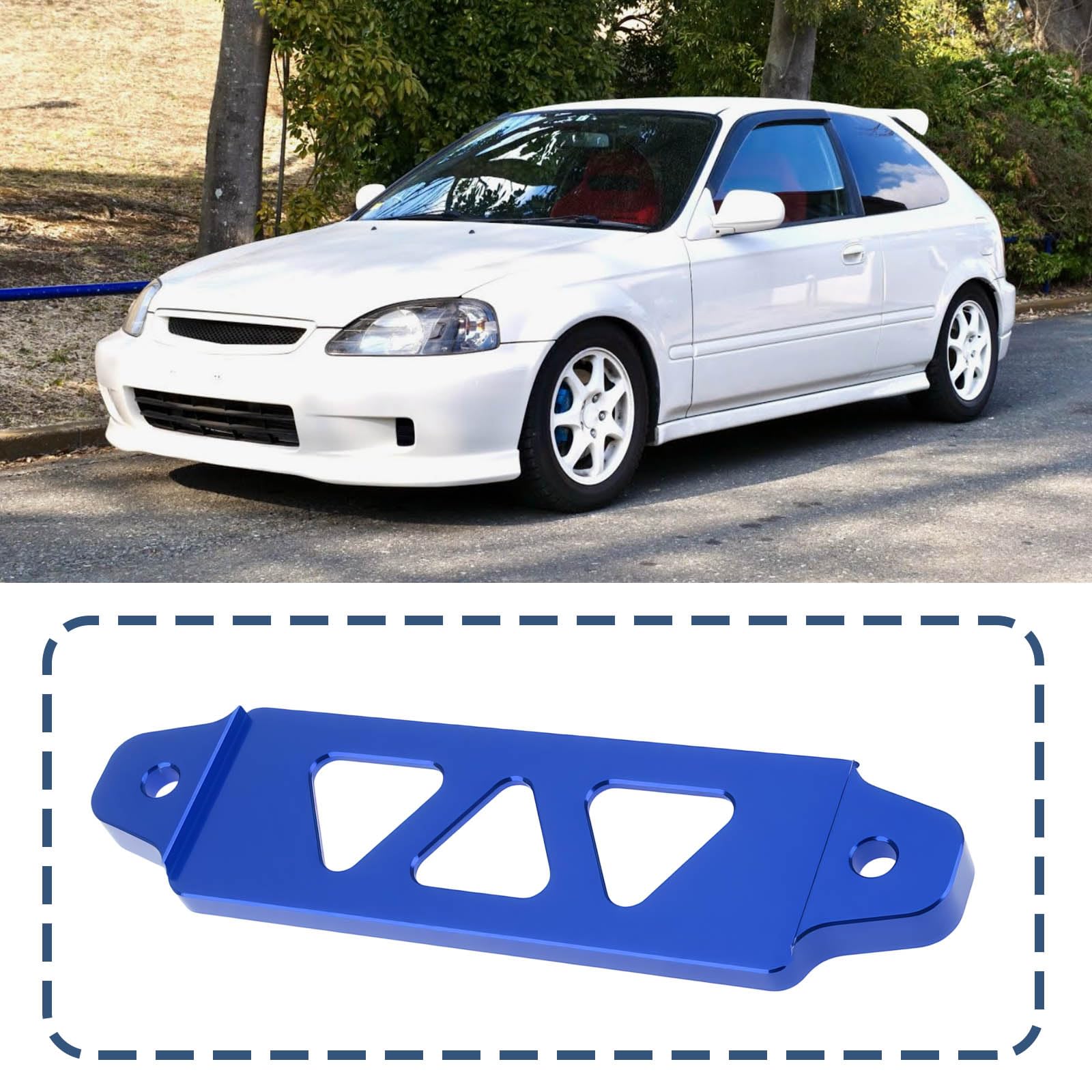 SG Store 1 Juego de Soporte Fijo de Aleación Azul para Batería de Coche Compatible con Honda Civic EG EK S2000 Compatible con Acura