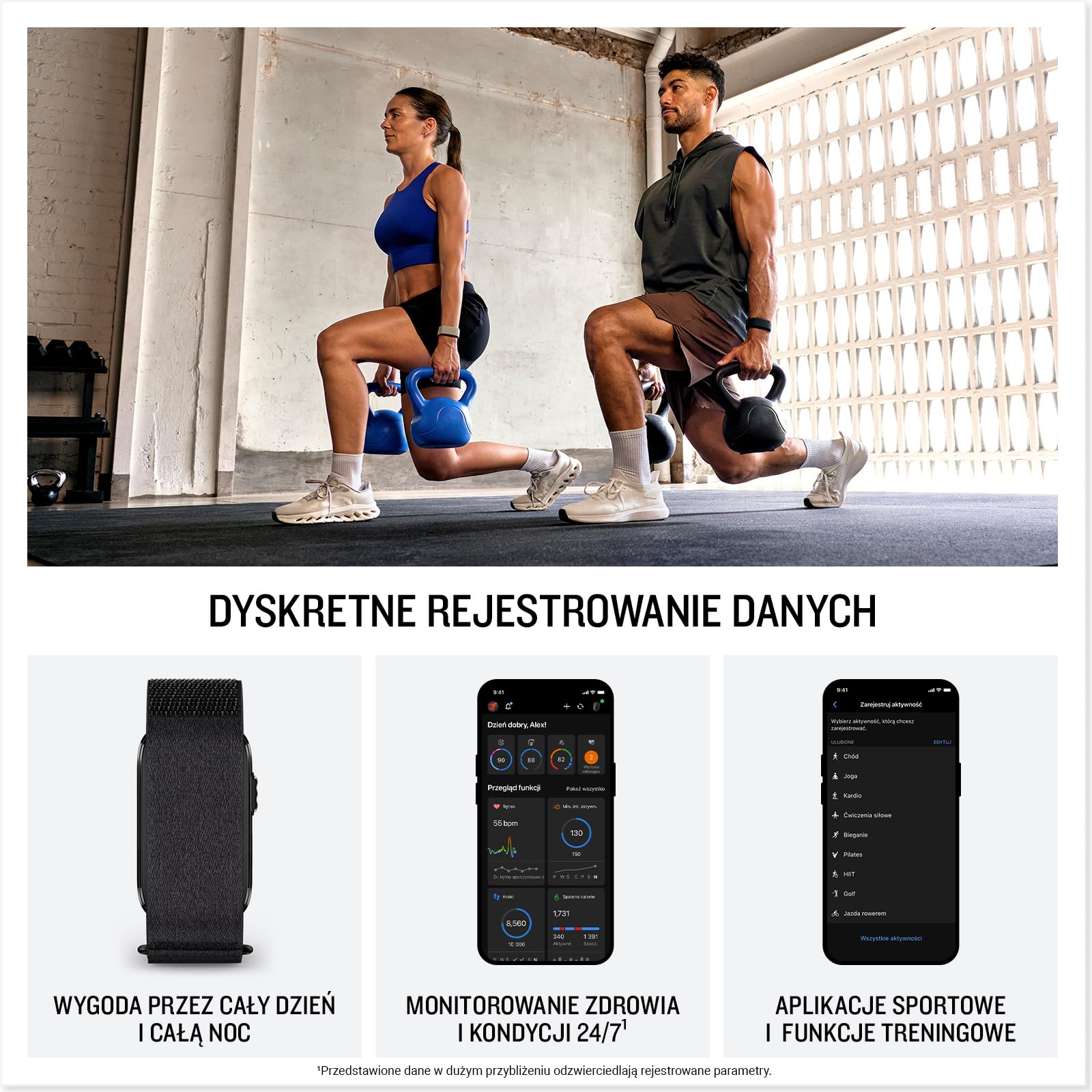 Garmin CIRQA Smart Band Dyskretny Tracker Aktywności, L/XL, Black