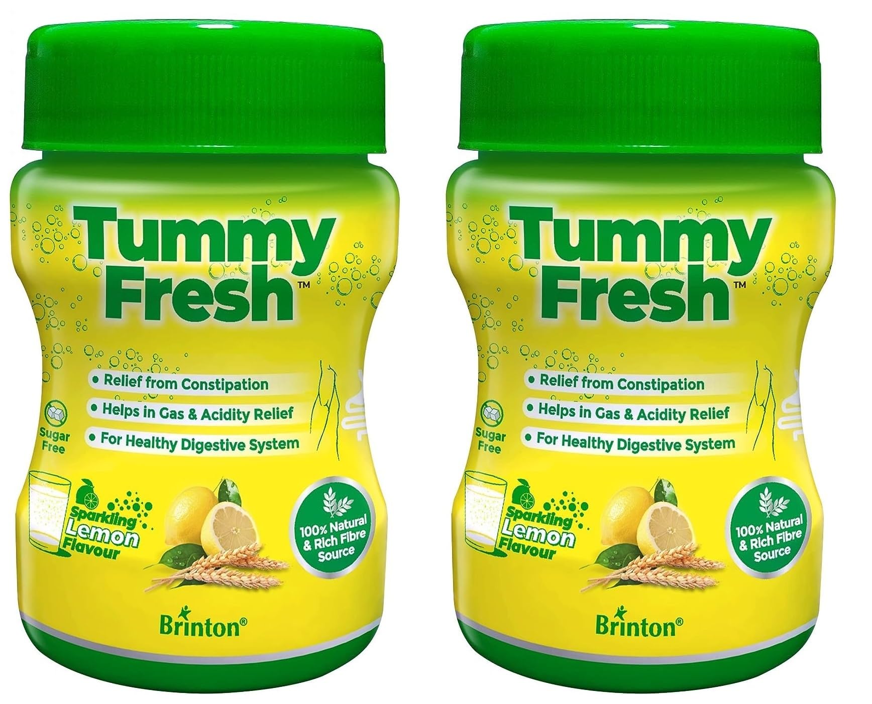 Brinton Tummy Fresh (Sugar Free) for Healthy Digestive sytem and Relief from constipation, Gas & Acidity 100 gm x Pack of 2