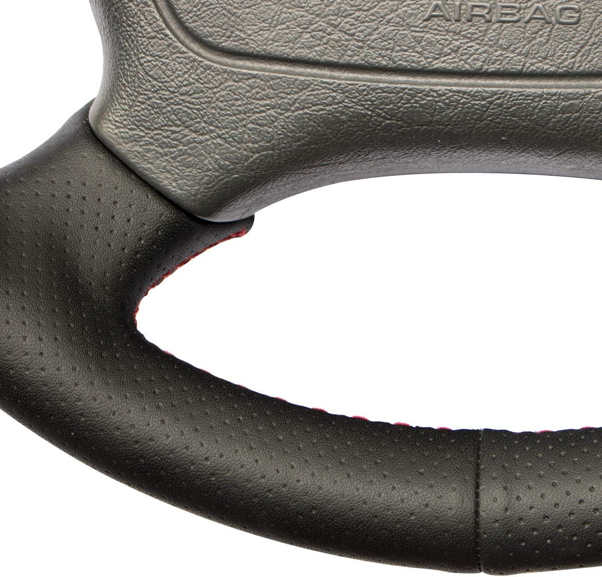 MEWANT Customized Hand Stitch Black Genuine Leather Car Steering Wheel Cover for Mercedes-Benz W210 E-Class E200 240 280 320 1995-2002 W140 S320 350 420