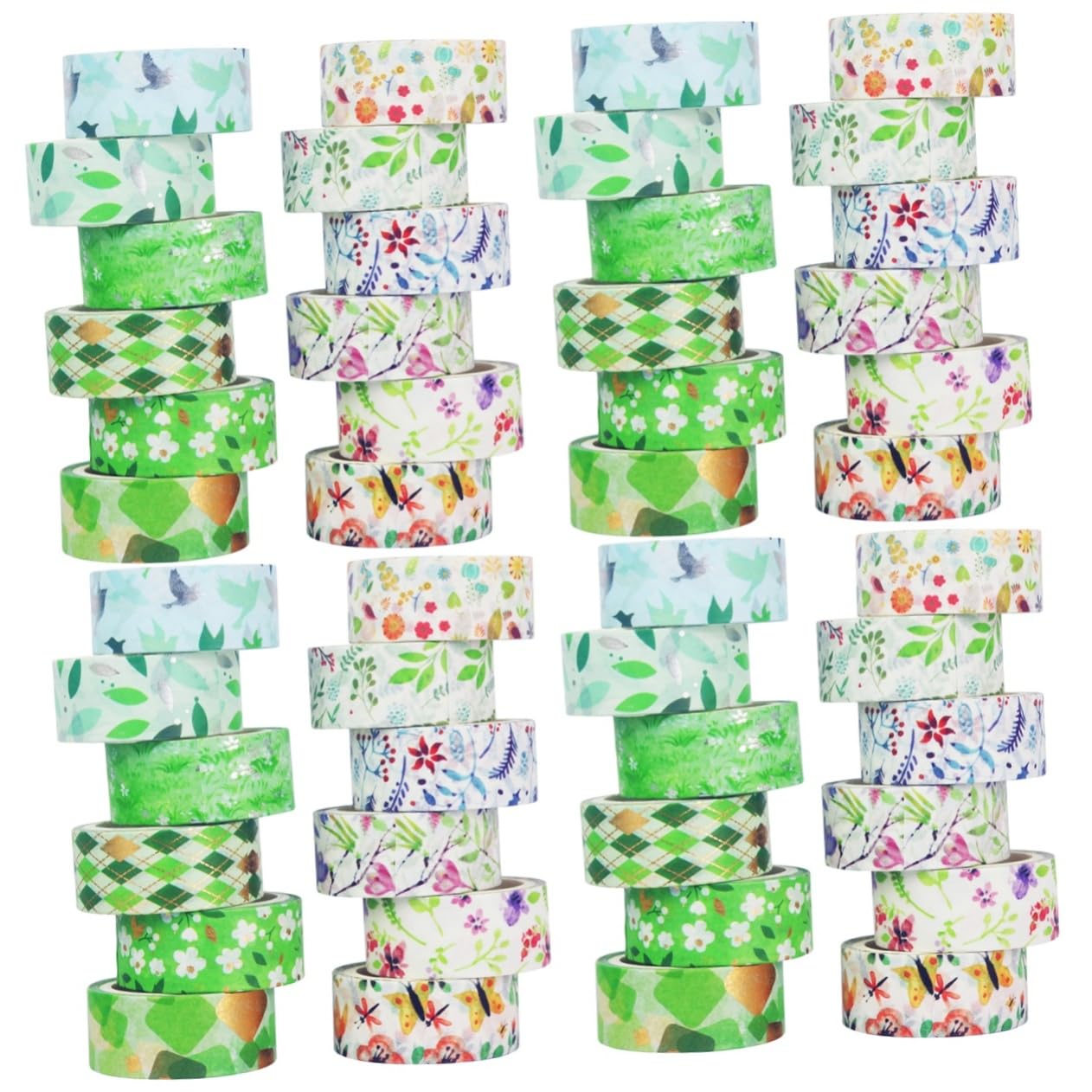 Operitacx 48 Washi Tape Decorativo Con Motivo Floreale Di Adesivi Per Scrapbooking e Per Album Fotografici e Progetti Creativi