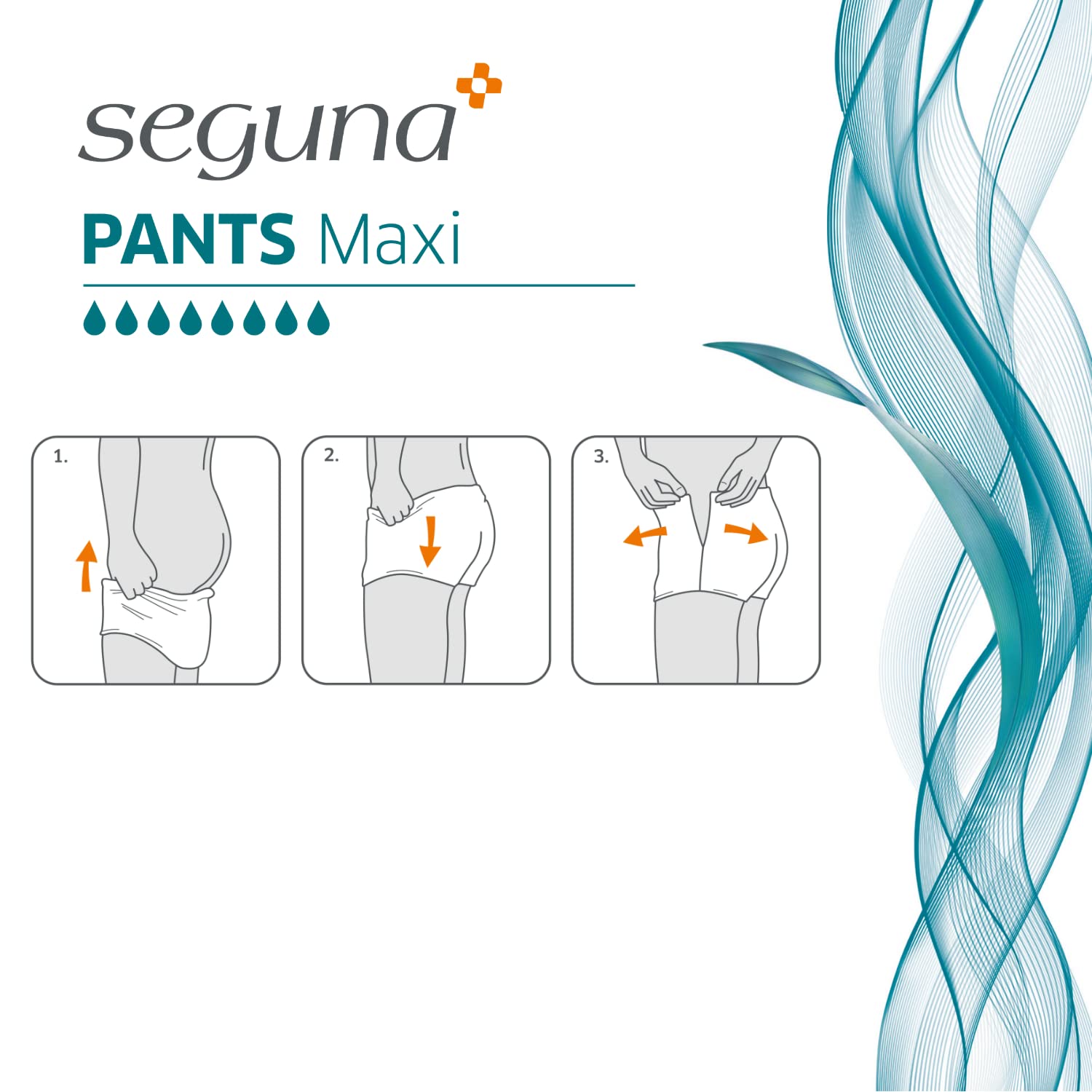 SEGUNA Pants Maxi, Inkontinenz Pants, Windelhosen für Erwachsene, Frauen, Männer, Inkontinenzhosen bei Blasenschwäche (M (Sparpaket 4 x 20 Stück))