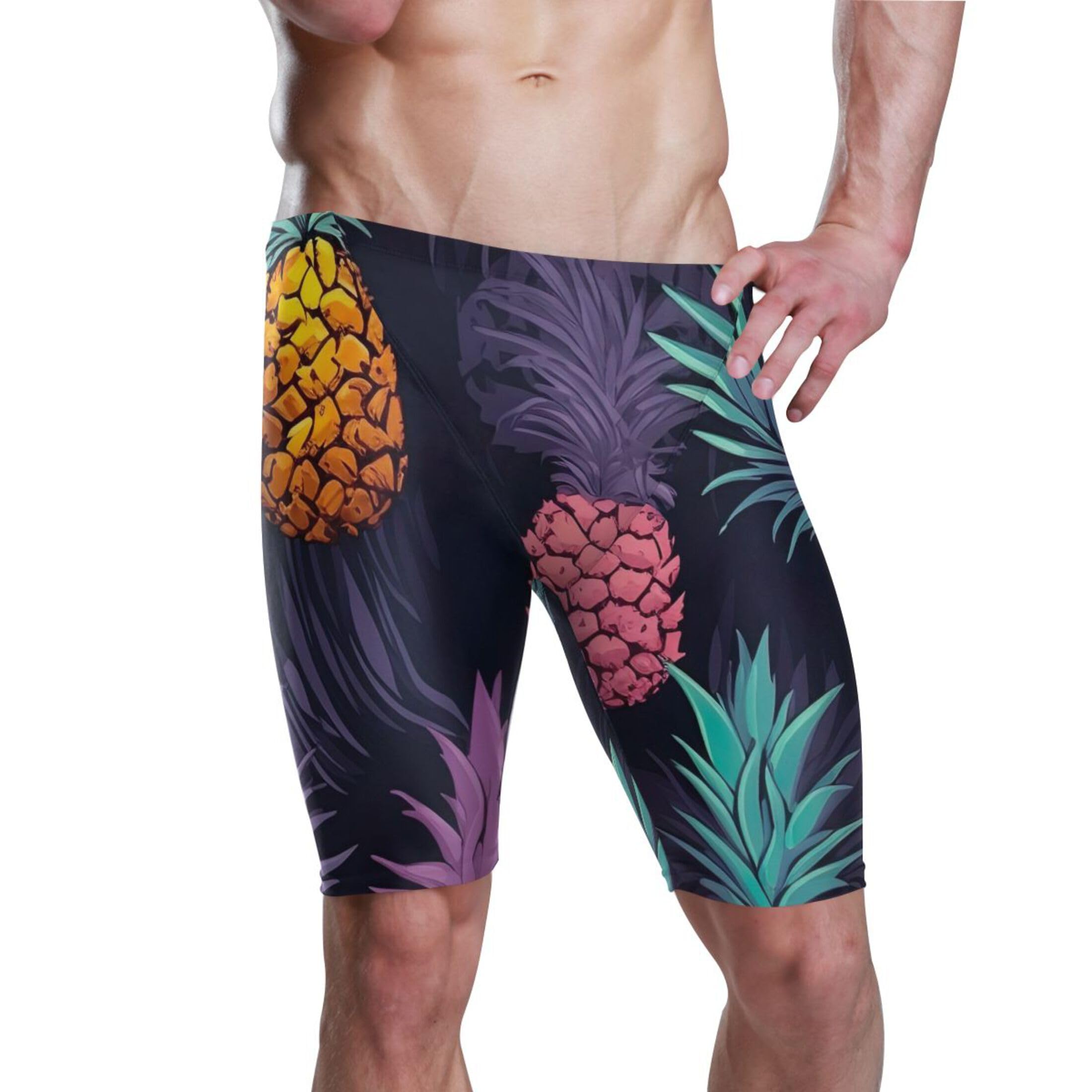 Pineapple Fruit Men's Swim Jammers Racing & Training Swimsuit Fast, Flexible,Comfortable XXXL B0401017