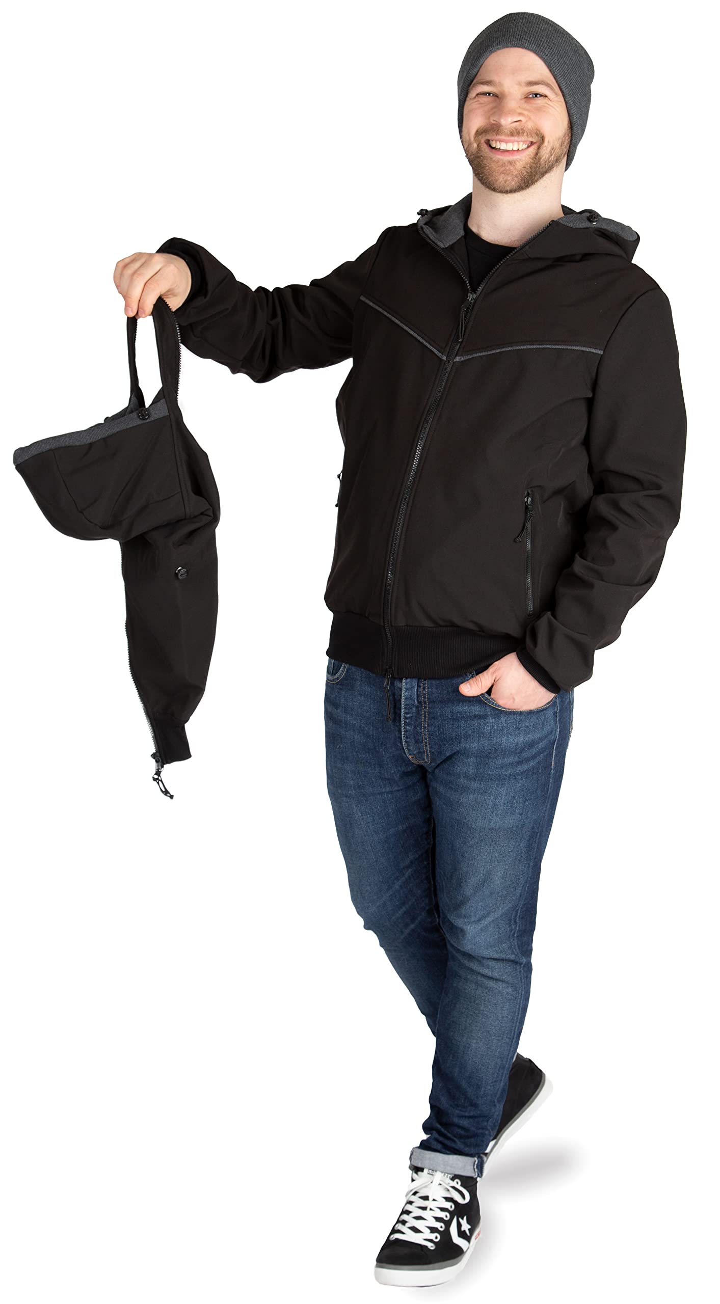 Viva la Mama - Männerjacke zum Babytragen aus Softshell - Explorer