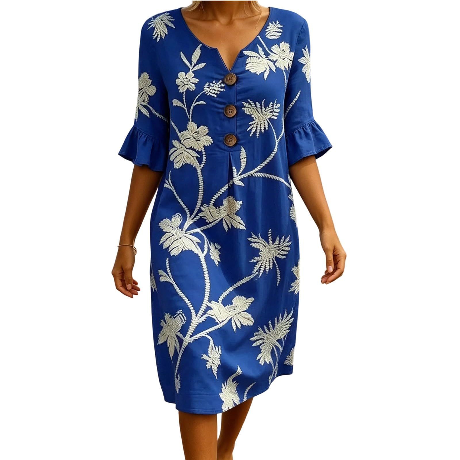 Robe portefeuille coupe ample pour dissimuler les rondeurs en été - 6