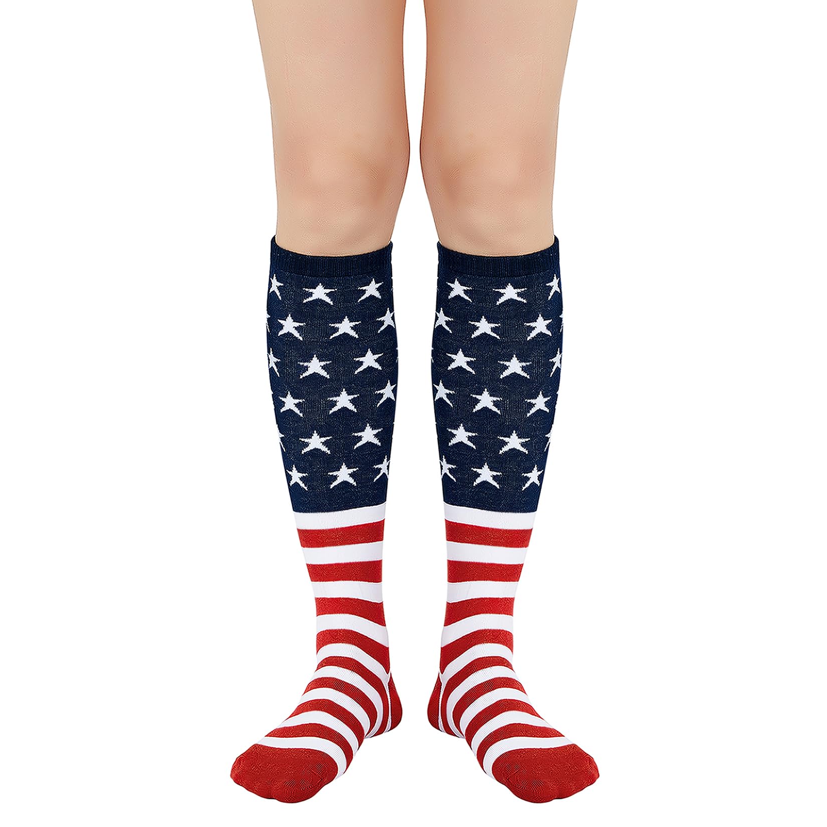 Komorebi Knee High Socks for Women Long High Stripes Socks