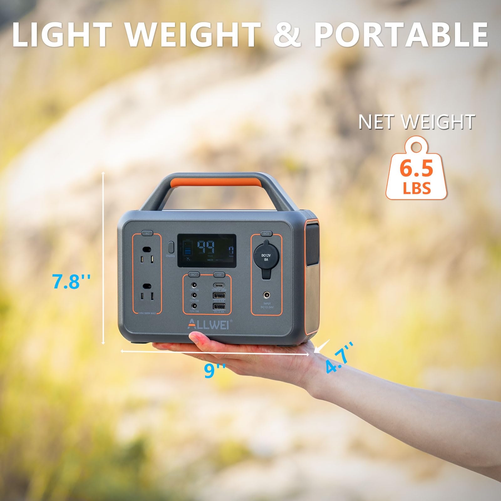 Amazon.com : ALLWEI 300W Portable Power Station and 220V to 110V White  International Travel Adapter, 280Wh Backup Lithium Battery, USB-C PD60W,  110V Pure Sine Wave AC Outlet, Portable Power Generator : Patio,