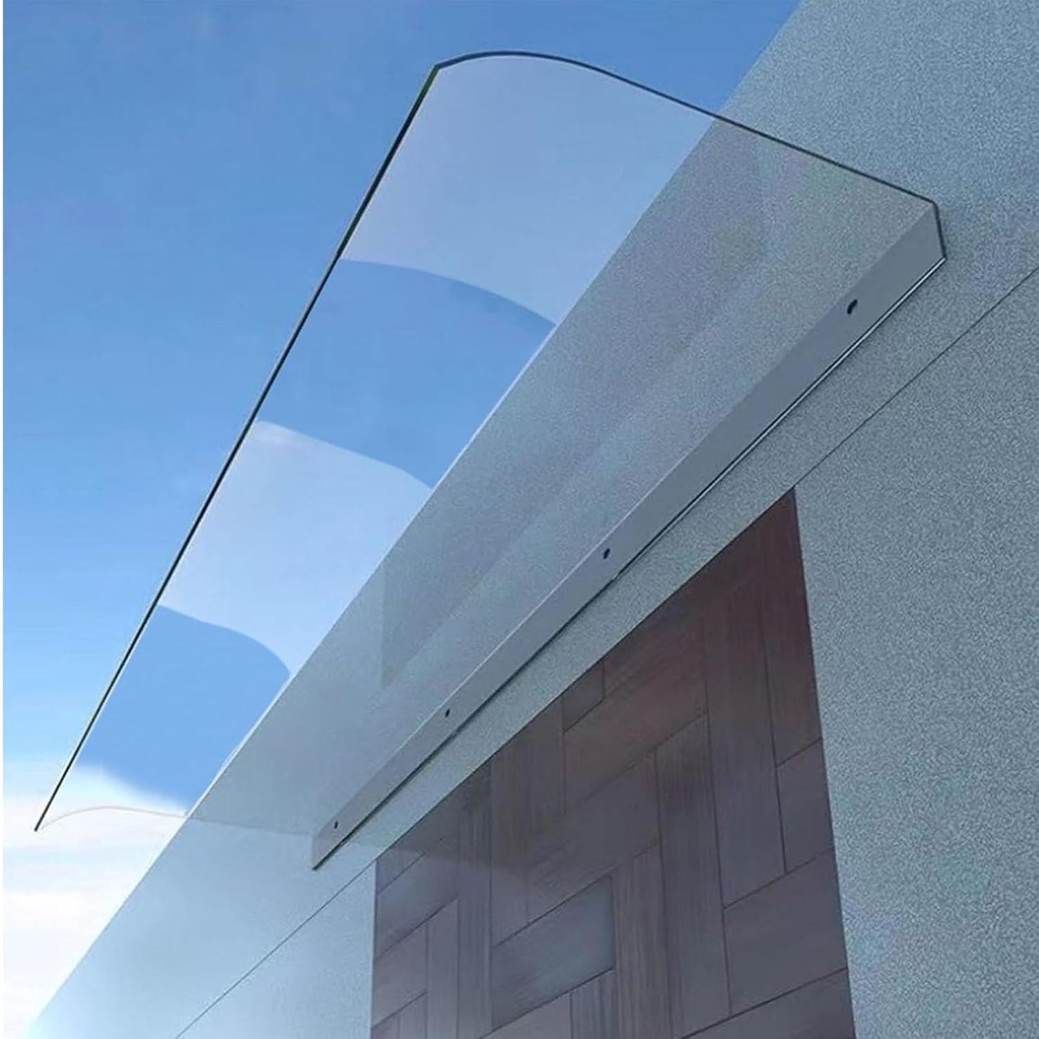 Window Awning, Door Canopy，Full Transparency Window Canopy PC for Sunshade Anti Uv Rainproof，Invisible Rain Cover，Suitable for Outdoor Front Door Patio(Semi-Matte,40x240cm/15.7x94in)