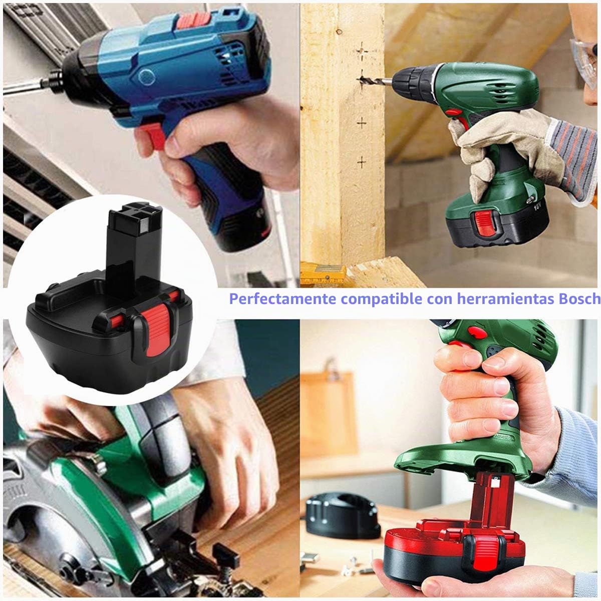 Kengdor 2X Batería de Repuesto 12V 3.6Ah Ni-MH para Bosch BAT043 BAT045 BAT120 BAT139 2607335542 2607335526 2607335274 2607335709 GSR 12-2 12VE-2 PSR 12 GSB 12VE-2 22612 23612 32612