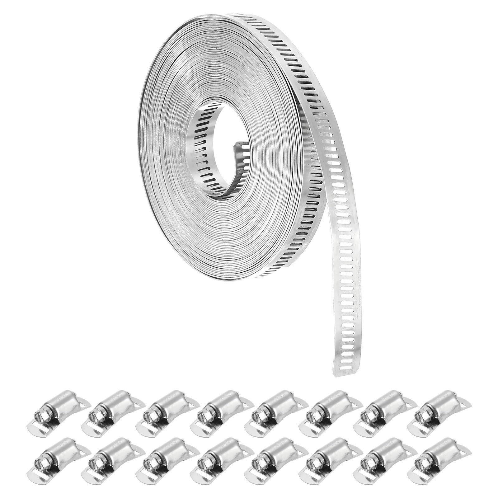 Colliers de serrage réglables avec sangle en métal de 10 m pour fixation haute pression