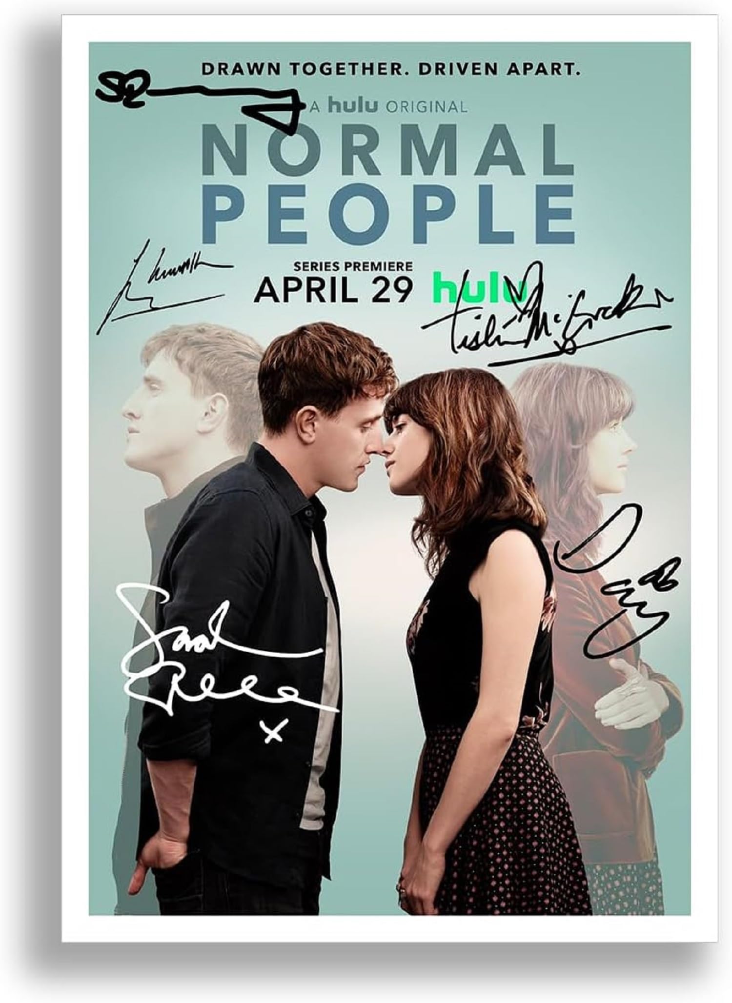 Mounted Gifts A3 Poster Only Normal People Cast Signed Autograph A4 Poster Photo Bbc Tv Show Series Season Framed Memorabilia Gift Daisy Edgar-Jones Paul Mescal (A3 Poster Only)
