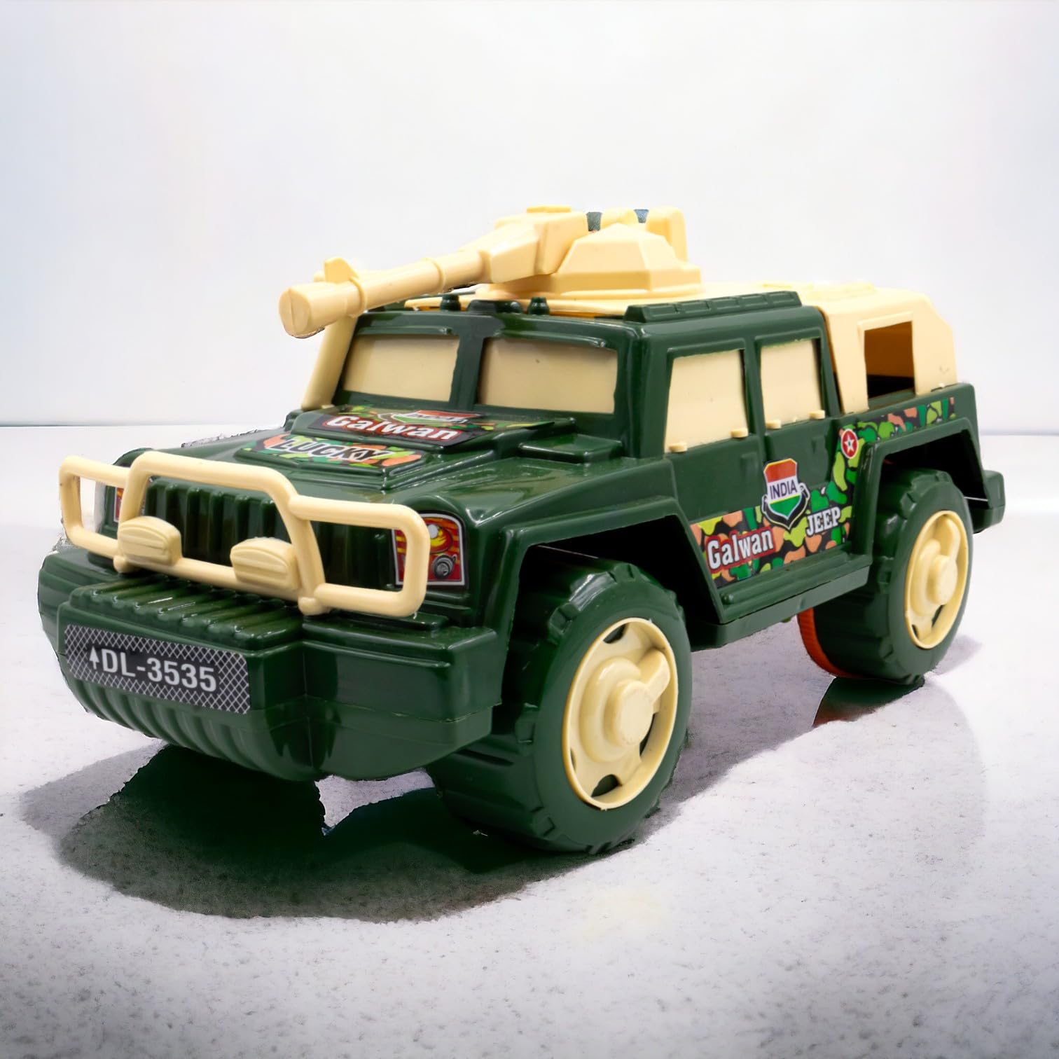Toys Treasure Friction Powered Toy Galwan Army Jeep for Toddlers/Kids/Children | Army Toys for Kids | Military Toys | Army Truck Toys for Boys | Children Toys
