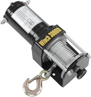 Elektrisches Seilwinden-Kit, 24-V-ATV-Legierungsstahl-Niedertemperatur-Elektroseilwinde, freistehender Haken mit Fernbedienung für längere Lebensdauer