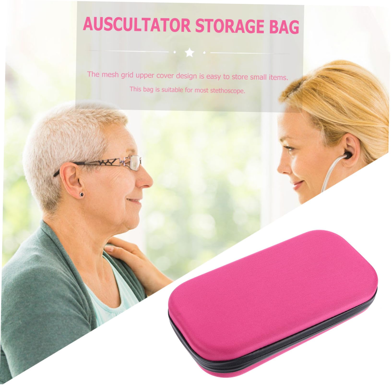 Funda para Estetoscopio Portátil Eva Rosa Asa y Malla
