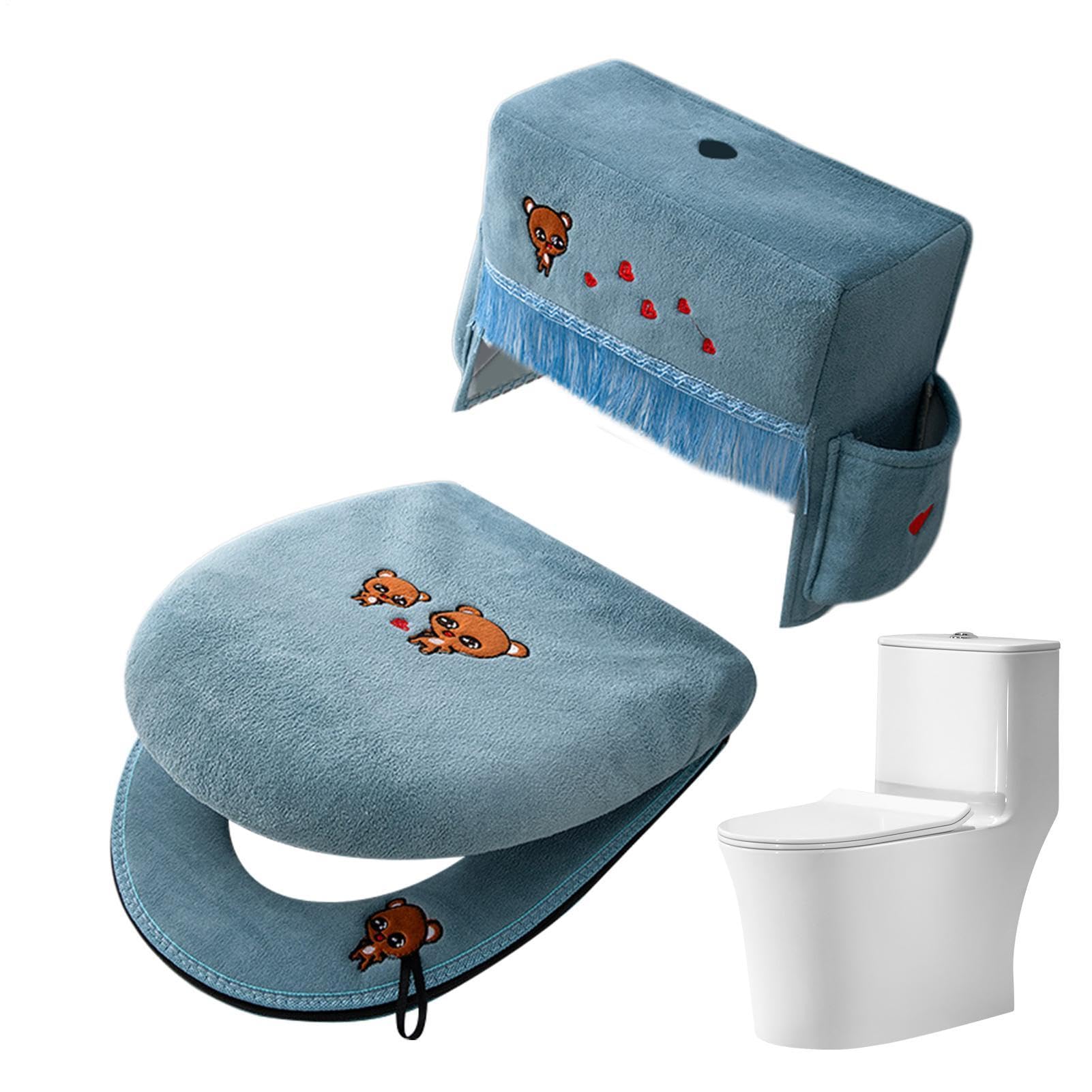 Toiletten-Deckel-Bezüge für das Badezimmer 3-teilige bequeme universelle
