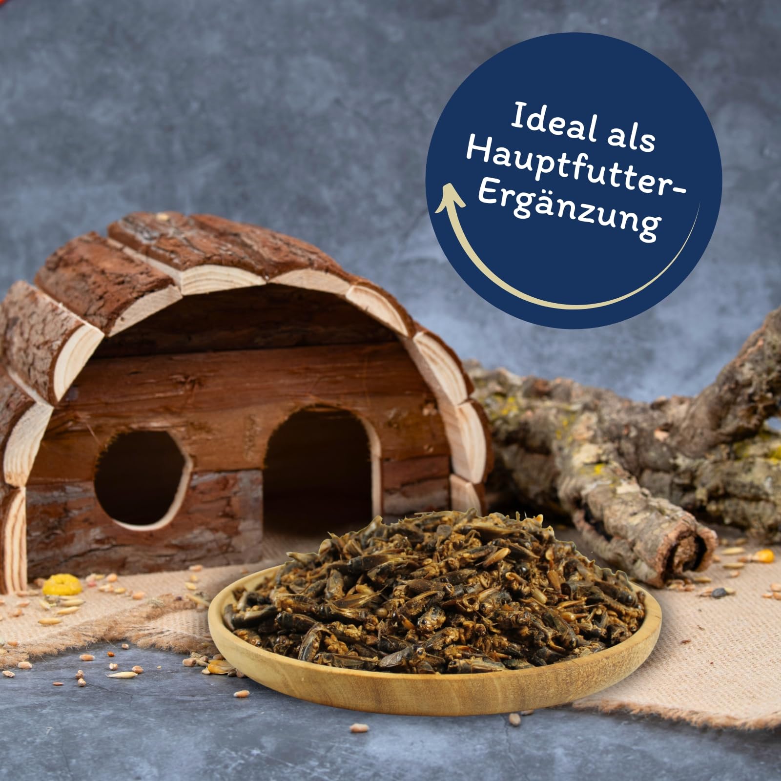 Lyra Pet® 10 kg Heimchen getrocknet Vogelfutter Wildvögel Nager Reptilien | Reich an Proteinen & Mineralien - Nährstoffreiche Ergänzung zum Hauptfutter - Idealer Energiespender - Natürliches Futter