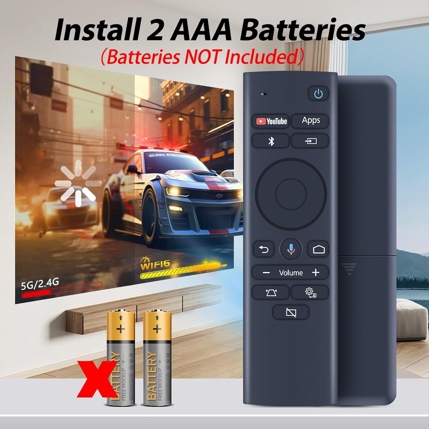 EH-LS300 New Voice Replacement Remote Control for Epson EpiqVision LS300 3LCD Short Throw Ultra Smart Projector 2212168 RC4261804 4261804 LS300W