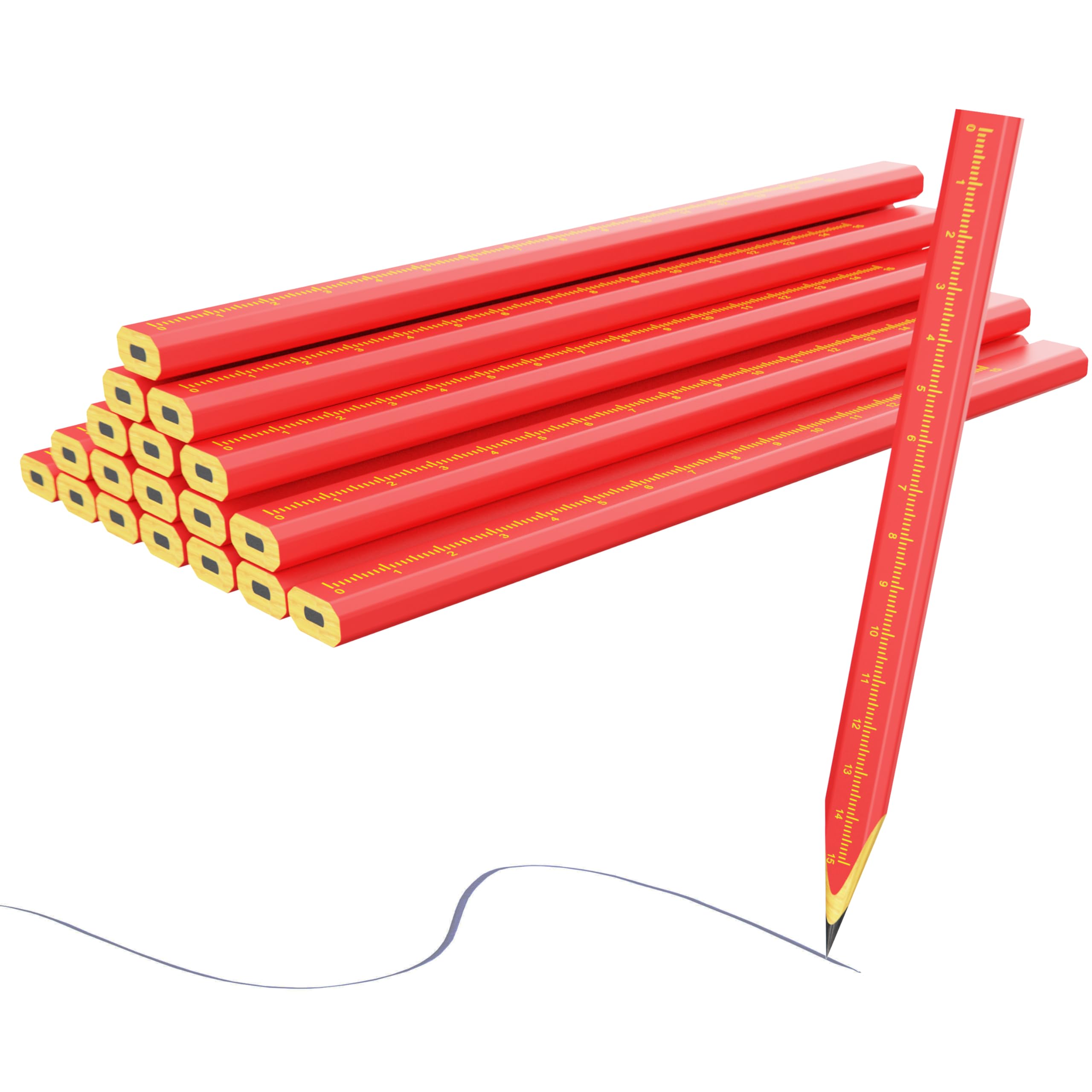 Lápiz de carpintería para construcción, herramienta de marcado (25 piezas)