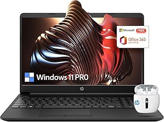 HP 15.6 Laptop Computer, Business Laptop 15 Inch HD, Intel Pentium Silver N5030 Quad Core, 16GB RAM, 512GB SSD, 1-Year Office 365, Windows 11 Pro Laptop, Ethernet Port, 10-Key Number Keypad, USB-C