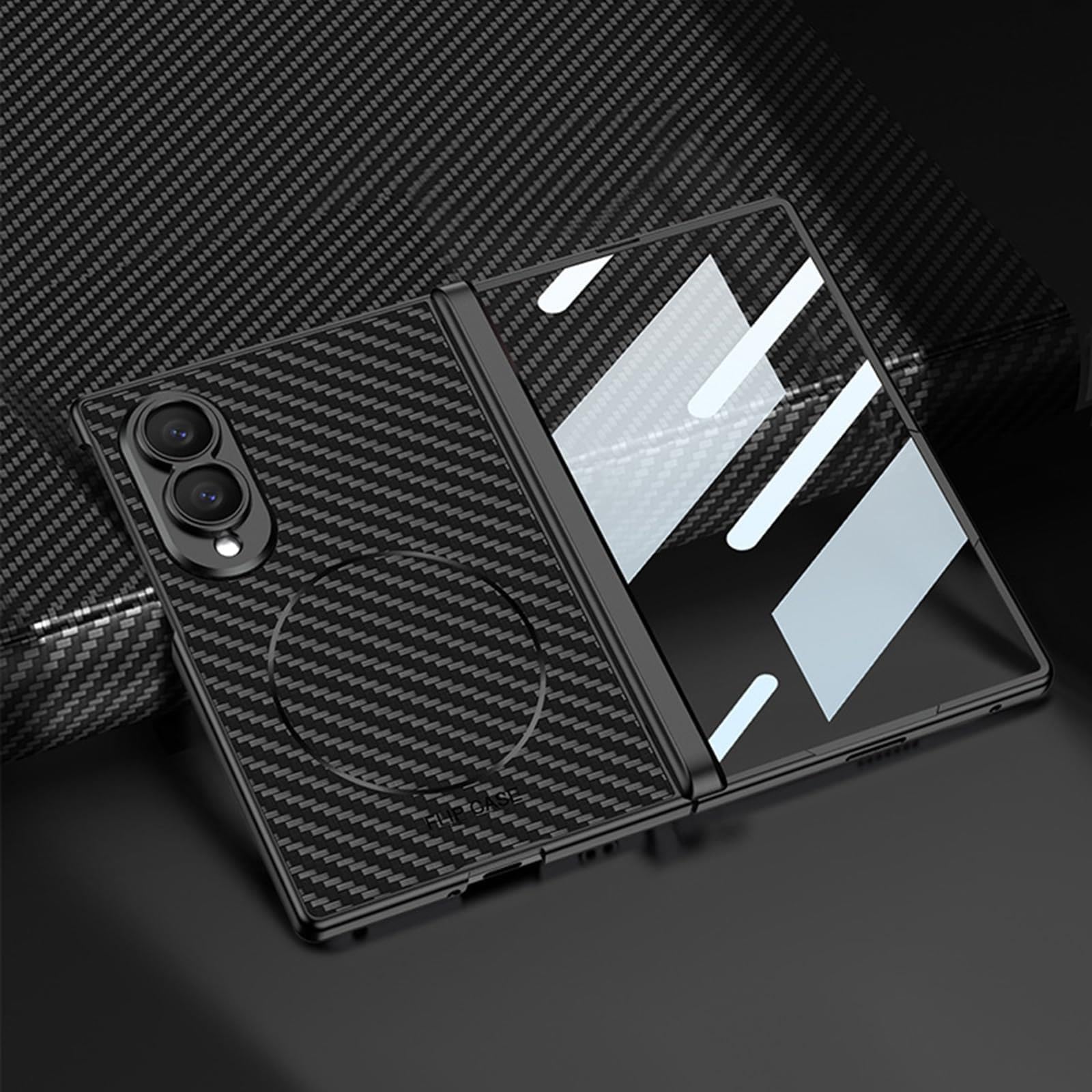 Custodia magnetica for Samsung Galaxy Z Fold 8 fibra di carbonio