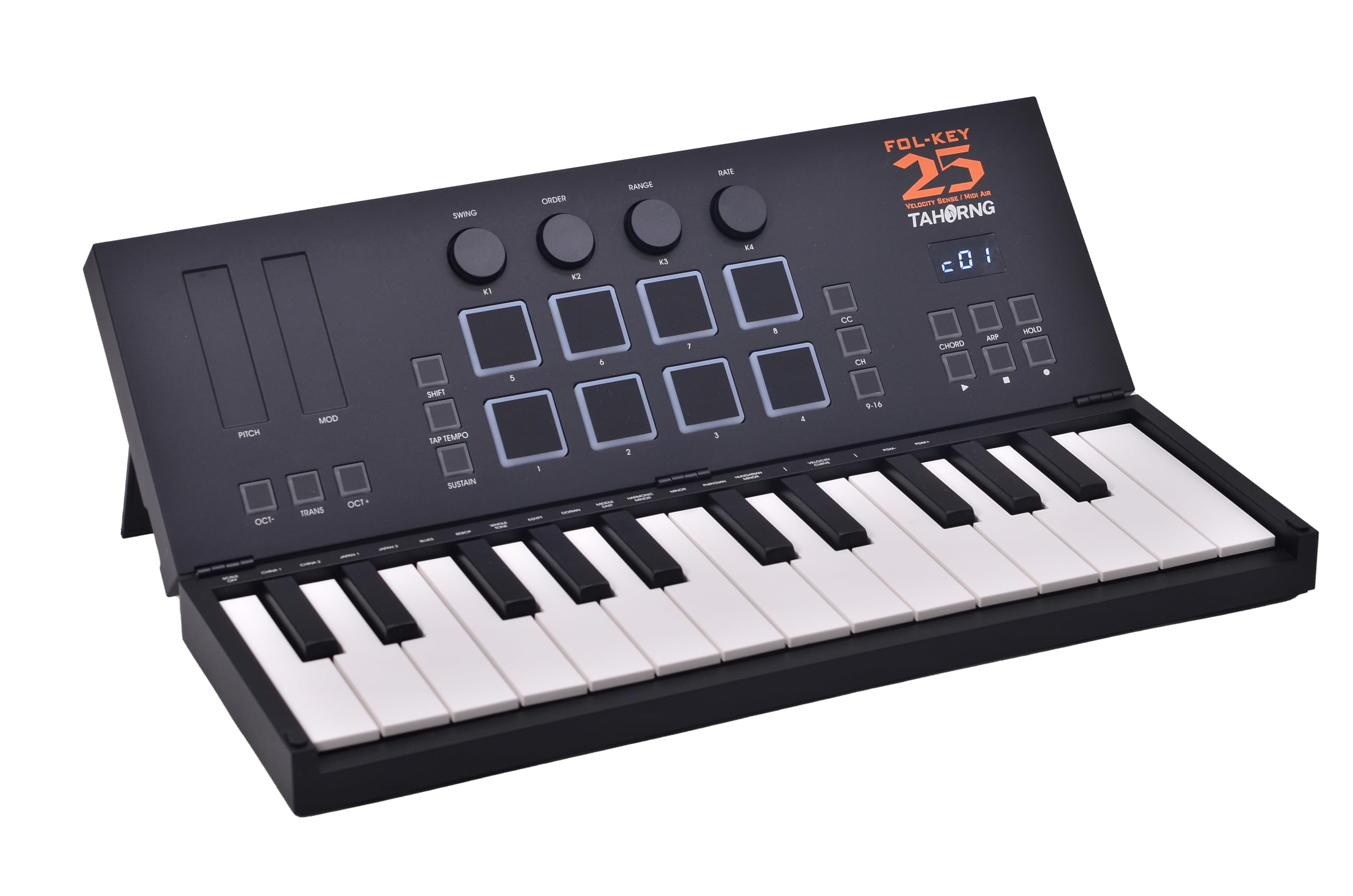 Amazon | FOL-KEY25 折りたたみ式 MIDI キーボード & コントローラー