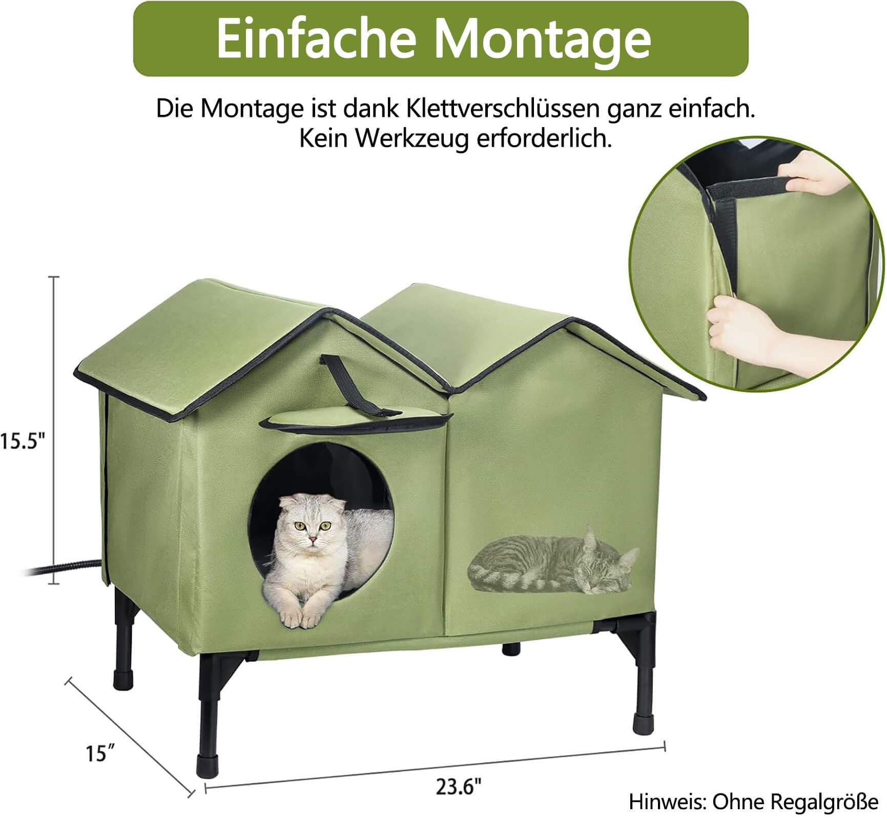 Beheiztes Katzenhaus Für Draußen - Winterfeste Katzenhöhle