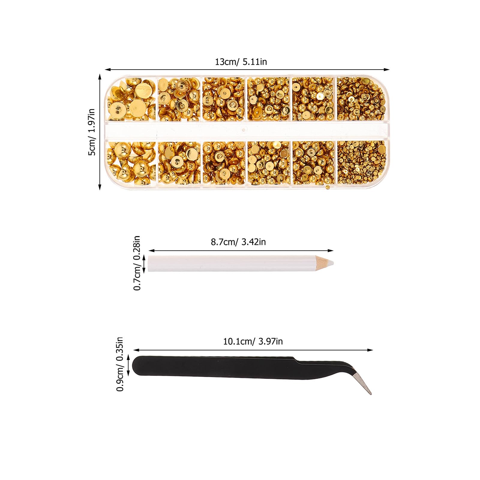 Unghie con Perle Piatte e Strass Kit Decorazioni per Manicure Gemme e Ciondoli per Nail Art Accessori per Unghie con Scatola di Organizzazione