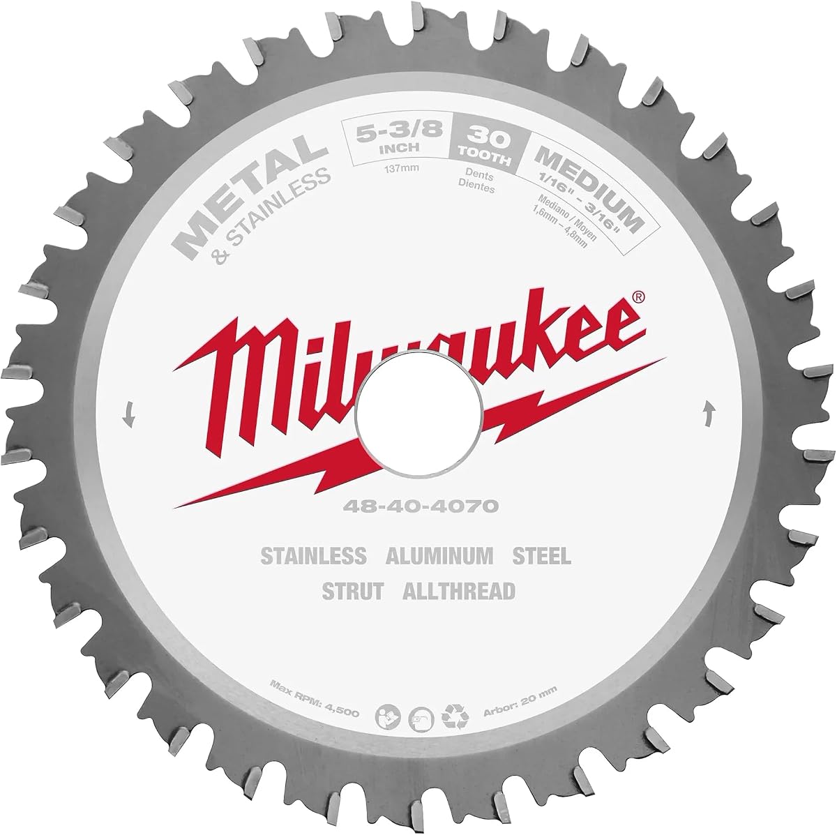 Circular Saw Blade, 5-3/8 in., 30 Teeth