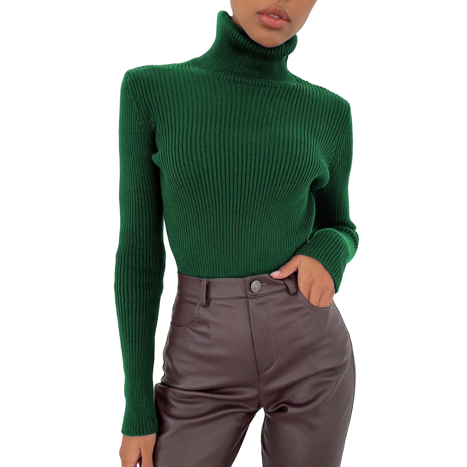 KBOPLEMQ Damen Rollkragenshirt Langarm Unterhemd Baumwolle Elegant Basic Oberteile Dünn T-Shirt Stretch Tops Herbst Winter Shirt Rollkragen/Stehkragen Unterziehshirt Slim Fit Rollkragenpullover