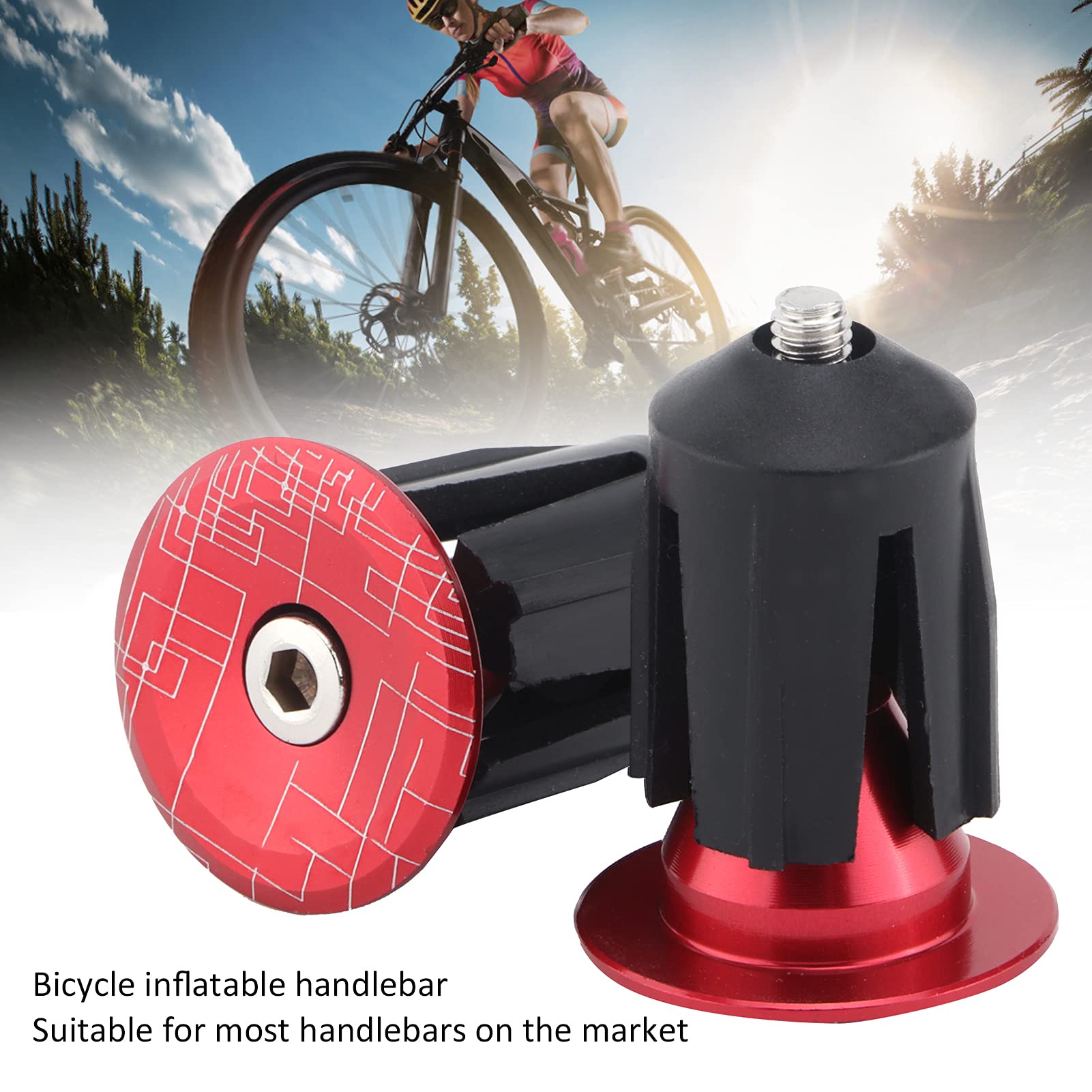 RiToEasysports Tappi Per Manubrio Bici In Alluminio – 2 Pezzi | Tappi Terminali Per Mountain Bike, Bici Da Strada E MTB | Diametro 15,9-21,4 Mm – Anodizzati Blu
