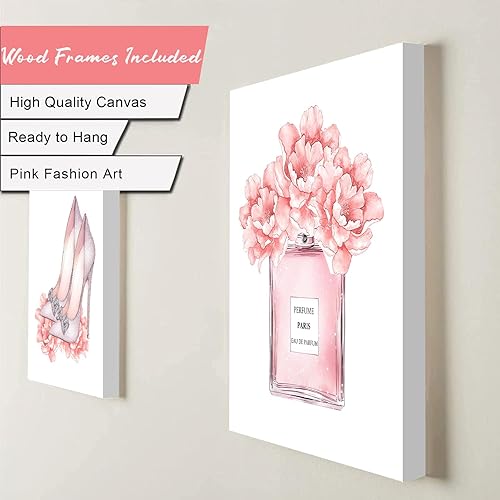 Miniatura 2 de FRAMED - Lienzo decorativo de pared para sala de maquillaje, pintura de mujer a la moda, pintura de decoración de pared, perfume de acuarela,