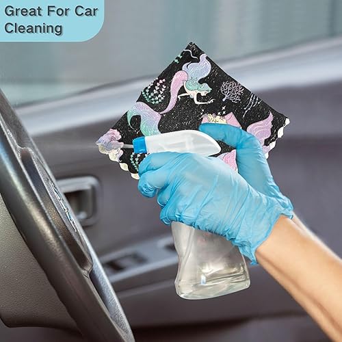 Miniatura 7 de Kawaii Mermaid Jellyfish Soft Decor Microfiber Kitchen Towels Fast Drying 6 Pack Kitchen Accessories for Cooking for Countertop Sink