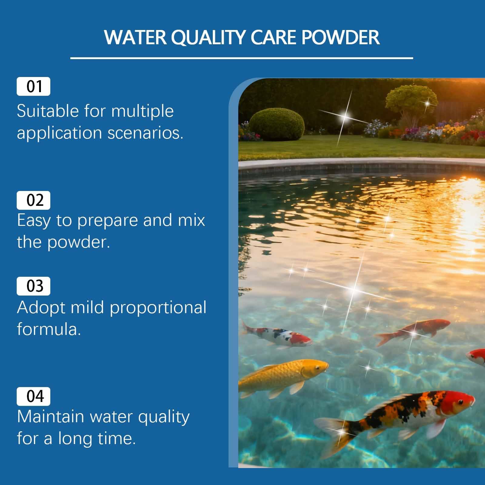 Aqua-Guardian Pro Formula Poudre pour l'entretien de l'eau des aquariums et bassins, agent de traitement de l'eau facile à utiliser, pour une eau claire au quotidien,2PCS