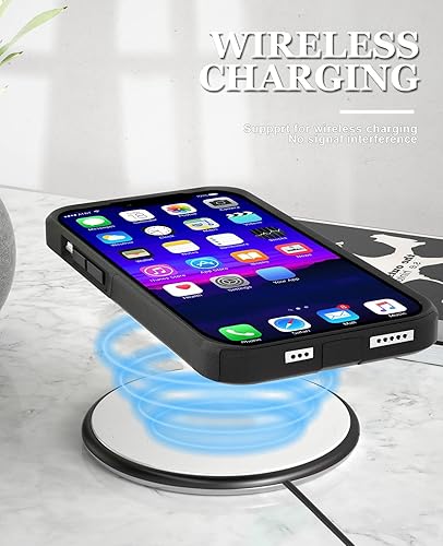 Miniatura 7 de Funda para iPhone 13 con 2 protectores de pantalla de vidrio templado, resistente grado militar, protección de cuerpo completo, a prueba de golpes,