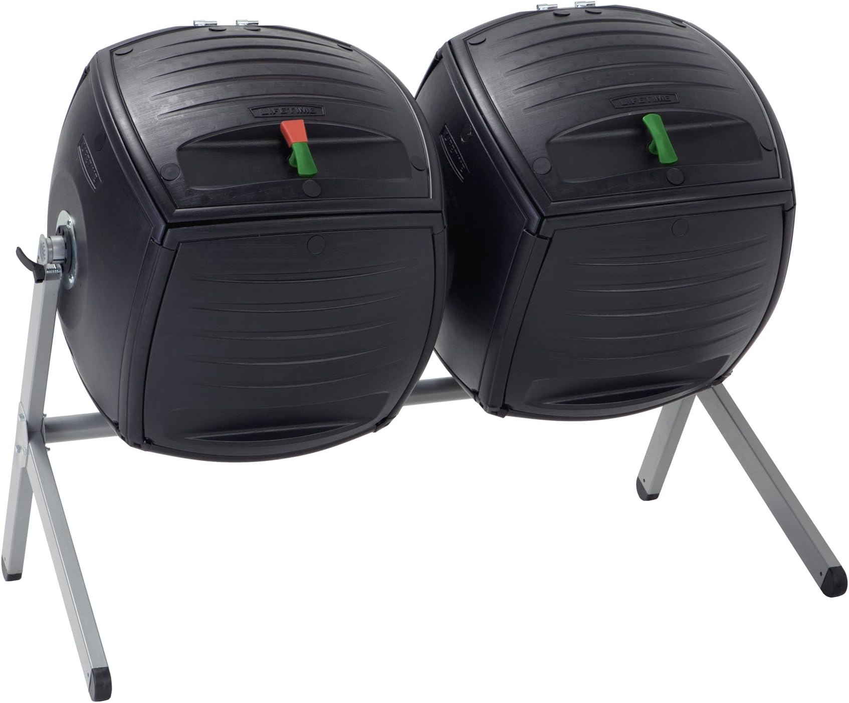 Lifetime 60072 Dual Compost Tumbler, Black