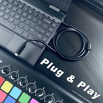 FORE MIDI Digital Type-B to Type-C Cable 2m for Musical Instrument, Printer Compatible with MIDI Keyboard, Electronic Piano/Drum, Synthesizer, Audio Interface for Editing&Recording Type-B to C 2m