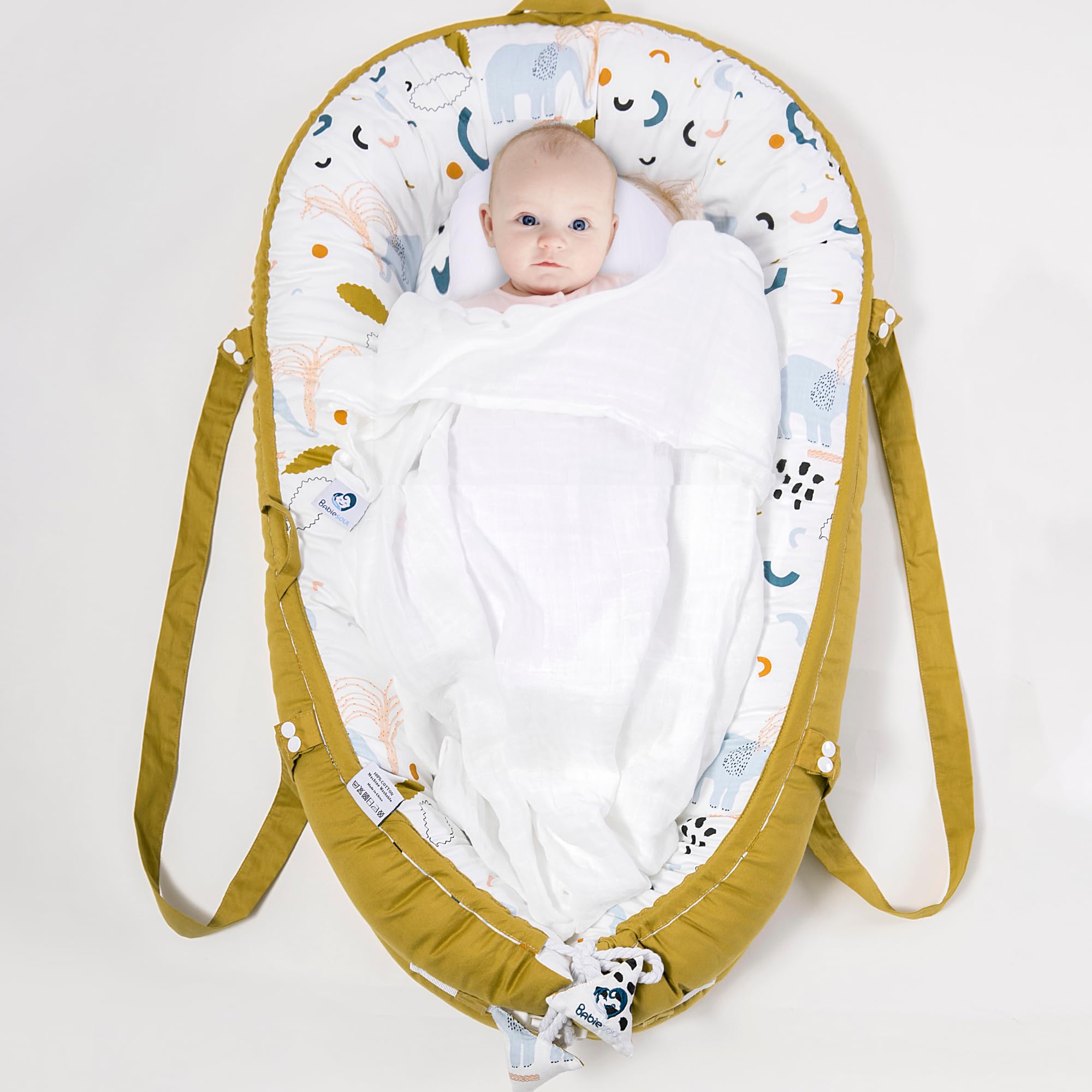 Reduktor do łóżeczka niemowlęcego-Cocoon-Cododo-Cale-100% bawełna-80cmx50cm-Niemowlę