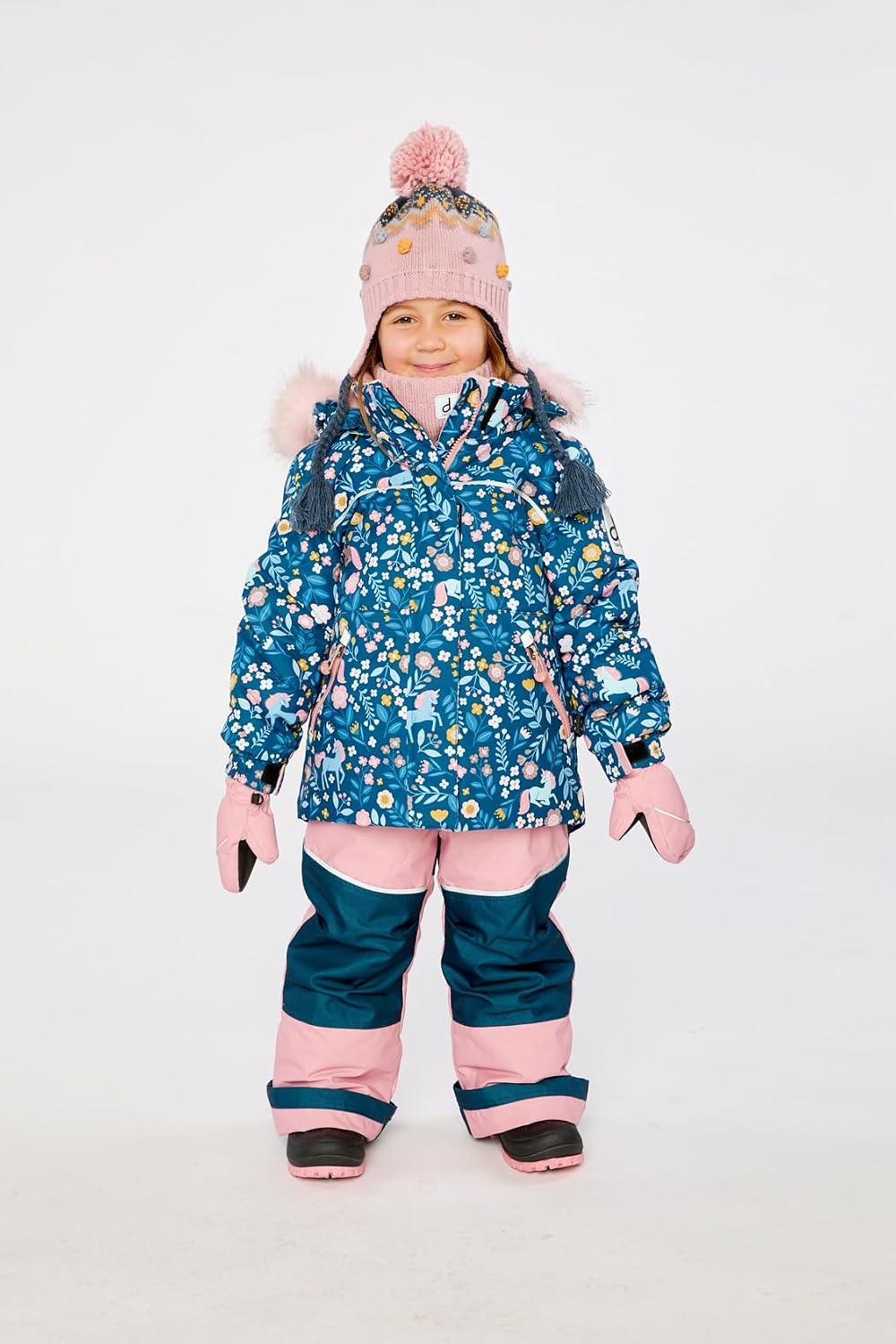 Deux par Deux Girls’ Two Piece DISCOVER Snowsuit
