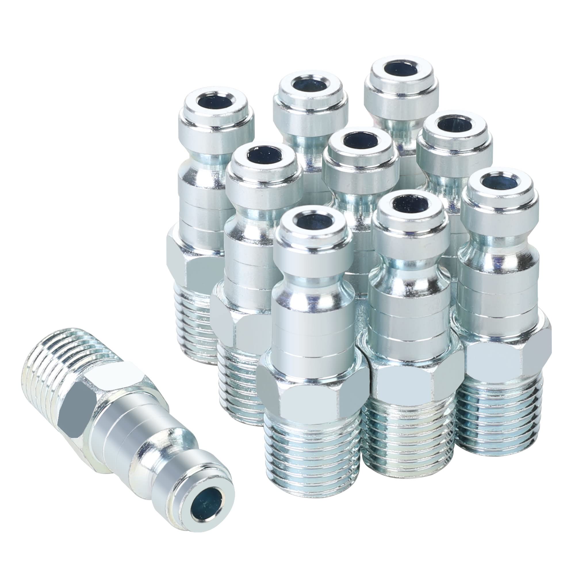 1/4 Air Hose Fittings - 10 Pack NPT Connectors -1