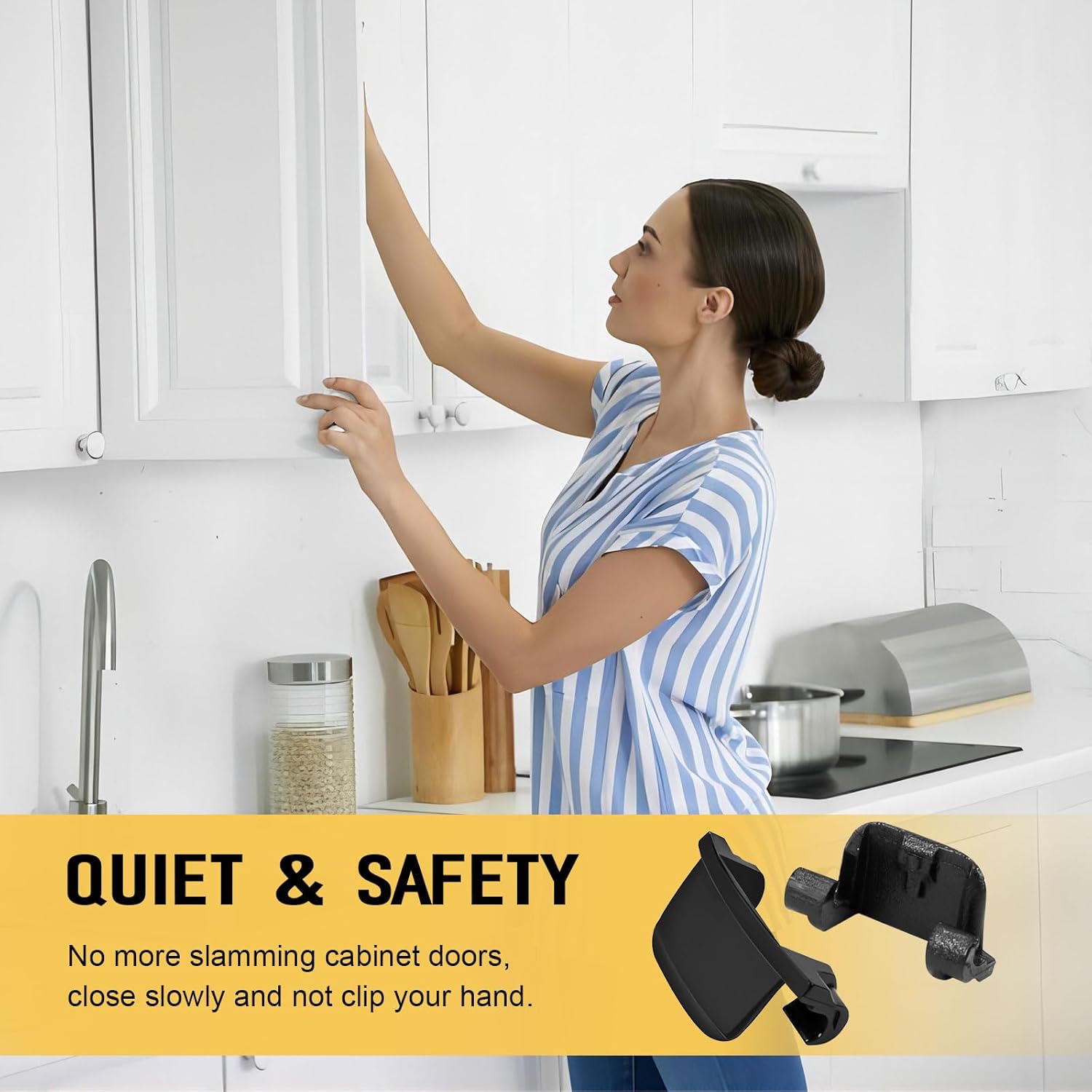 50 Pack Cabinet Hinge Restrictor Clip 70T3553 for Blum, 86 to 110 Degree Opening Angle Hinge Restriction for IKEA Kitchen Cabinets Door Limiter Clips for Blumotion Soft Close Hinges, Nylon